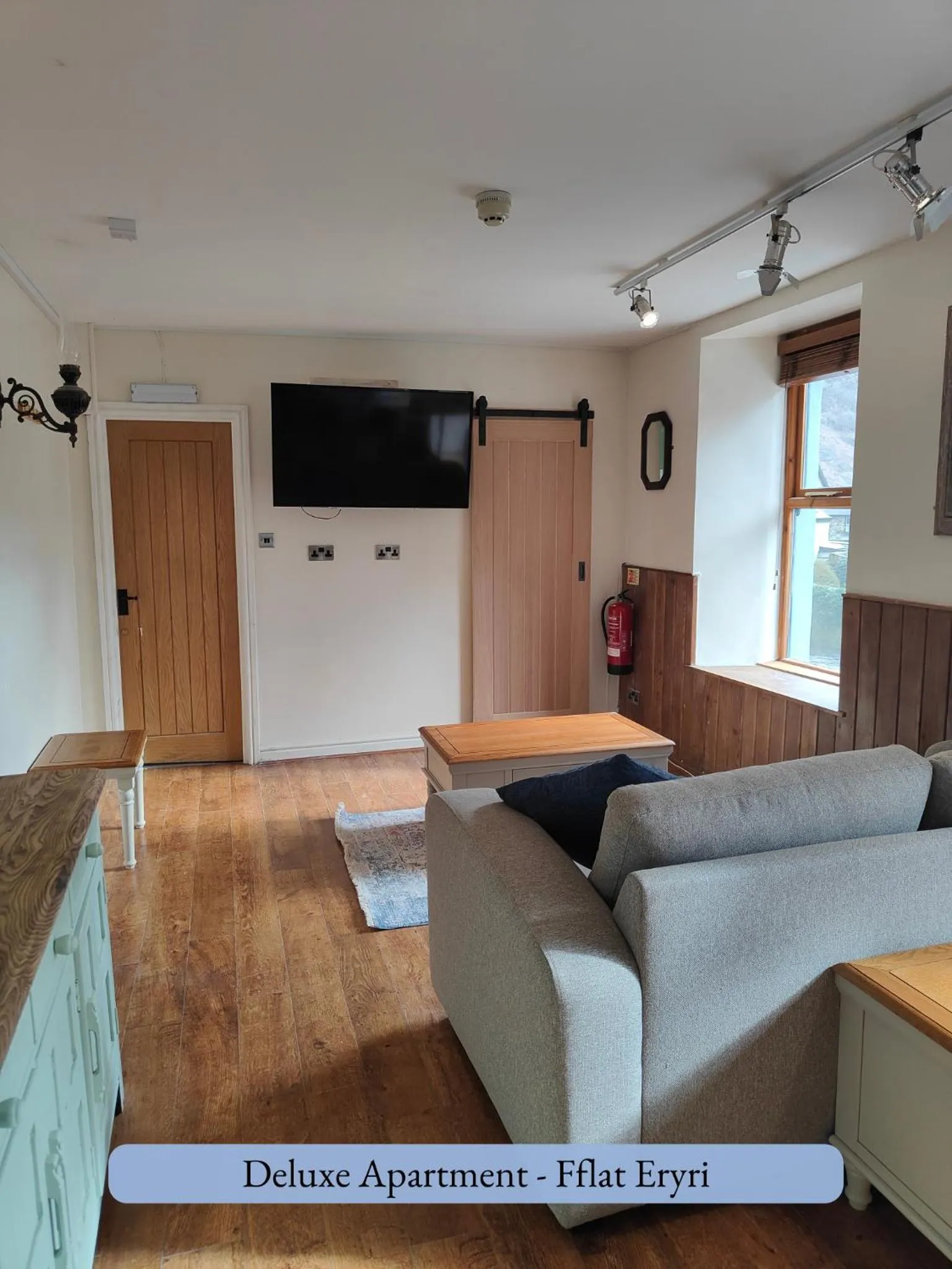 Living room in Llew Accommodation - The Townhouse