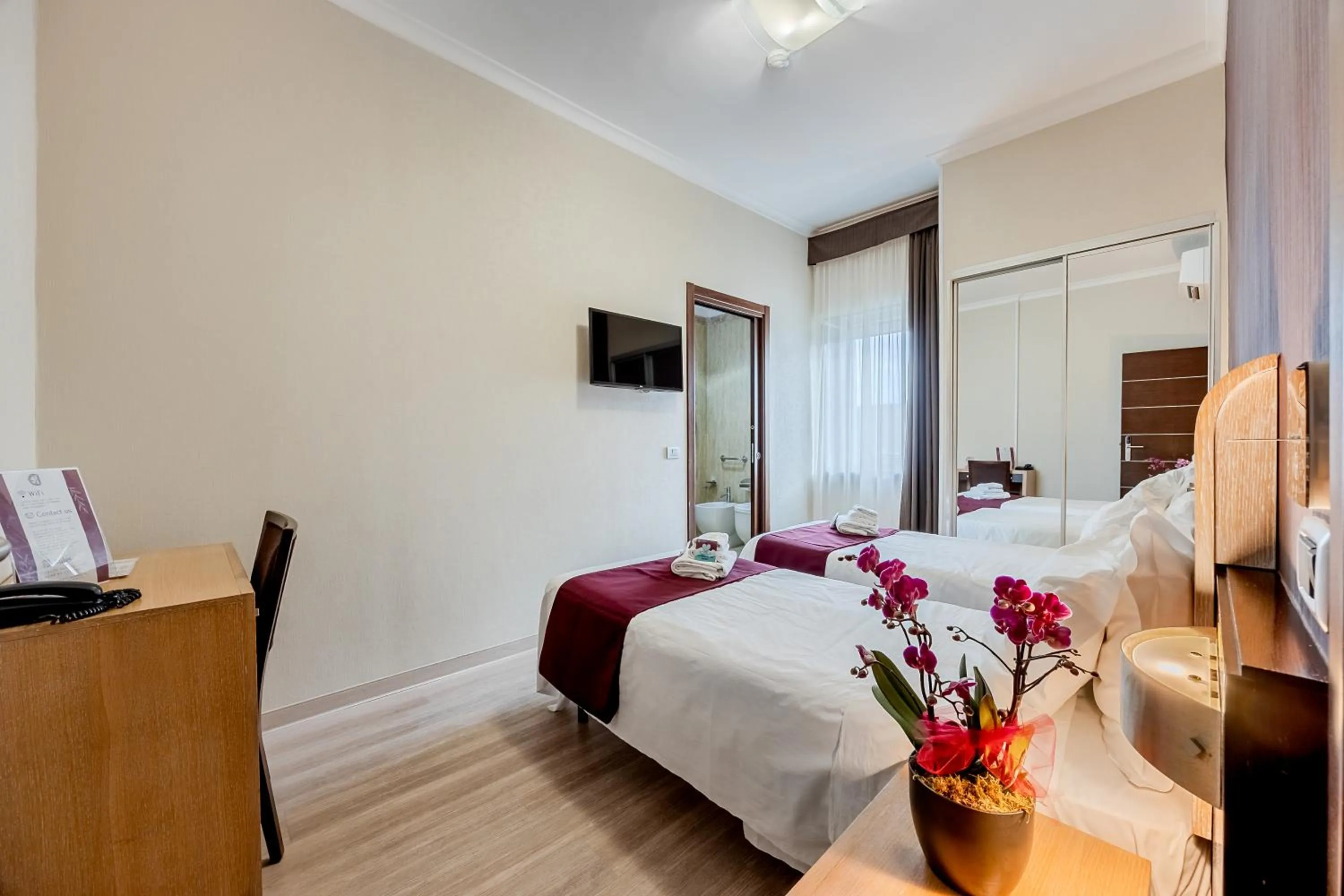 Bedroom, Bed in EH Rome Airport Euro House Hotels