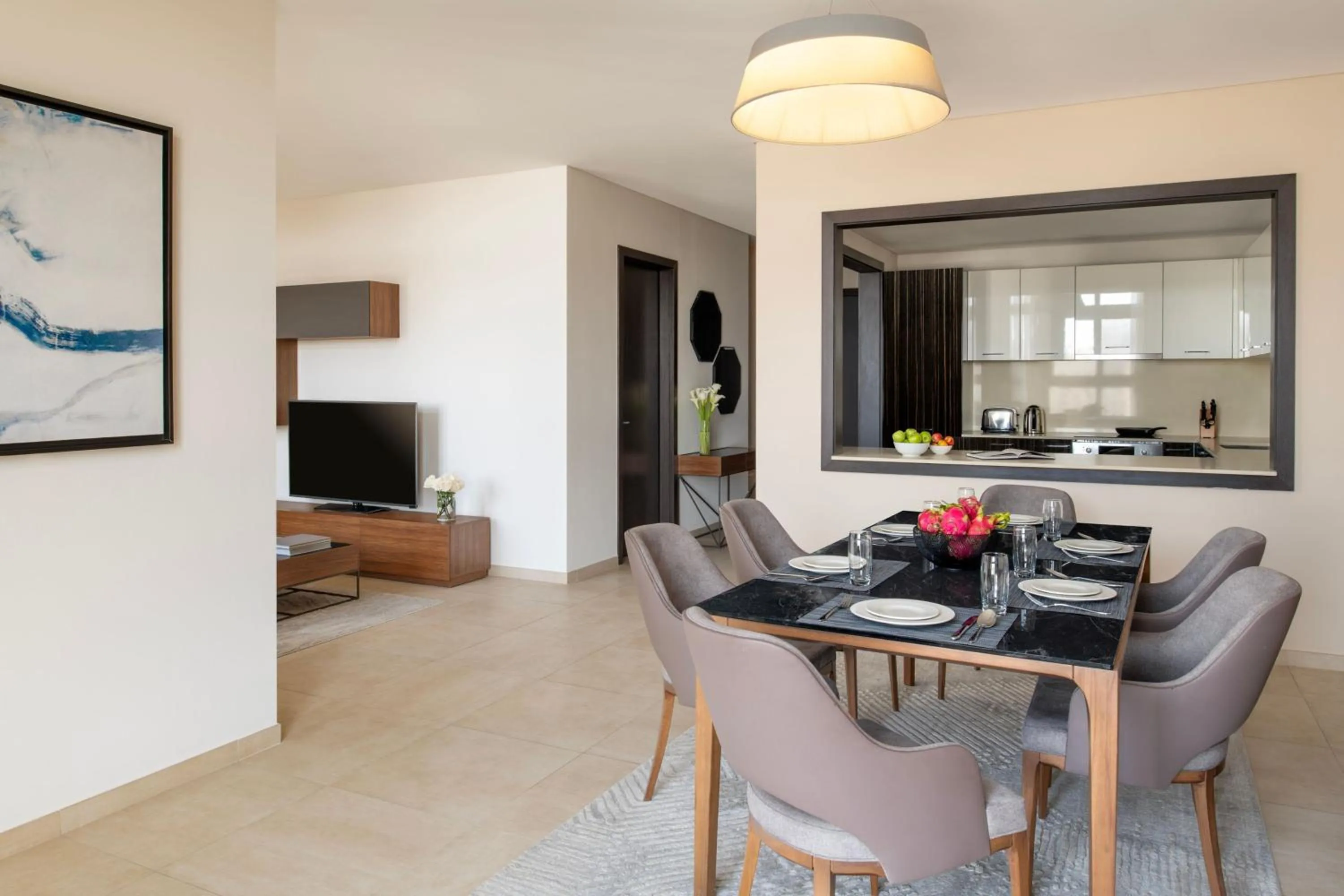 Photo of the whole room in Marriott Executive Apartments Doha, Le Mirage City Walk