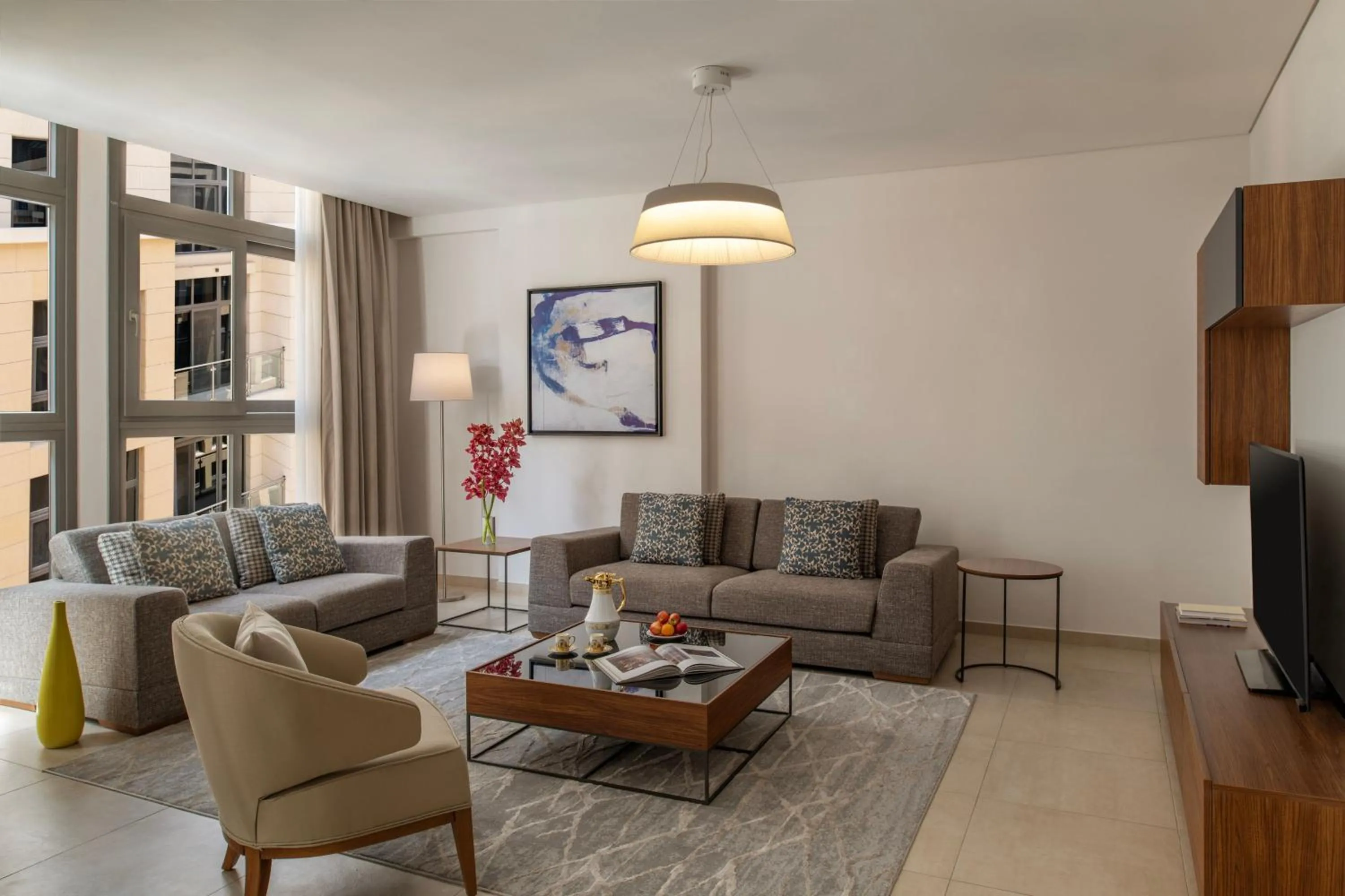 Photo of the whole room in Marriott Executive Apartments Doha, Le Mirage City Walk