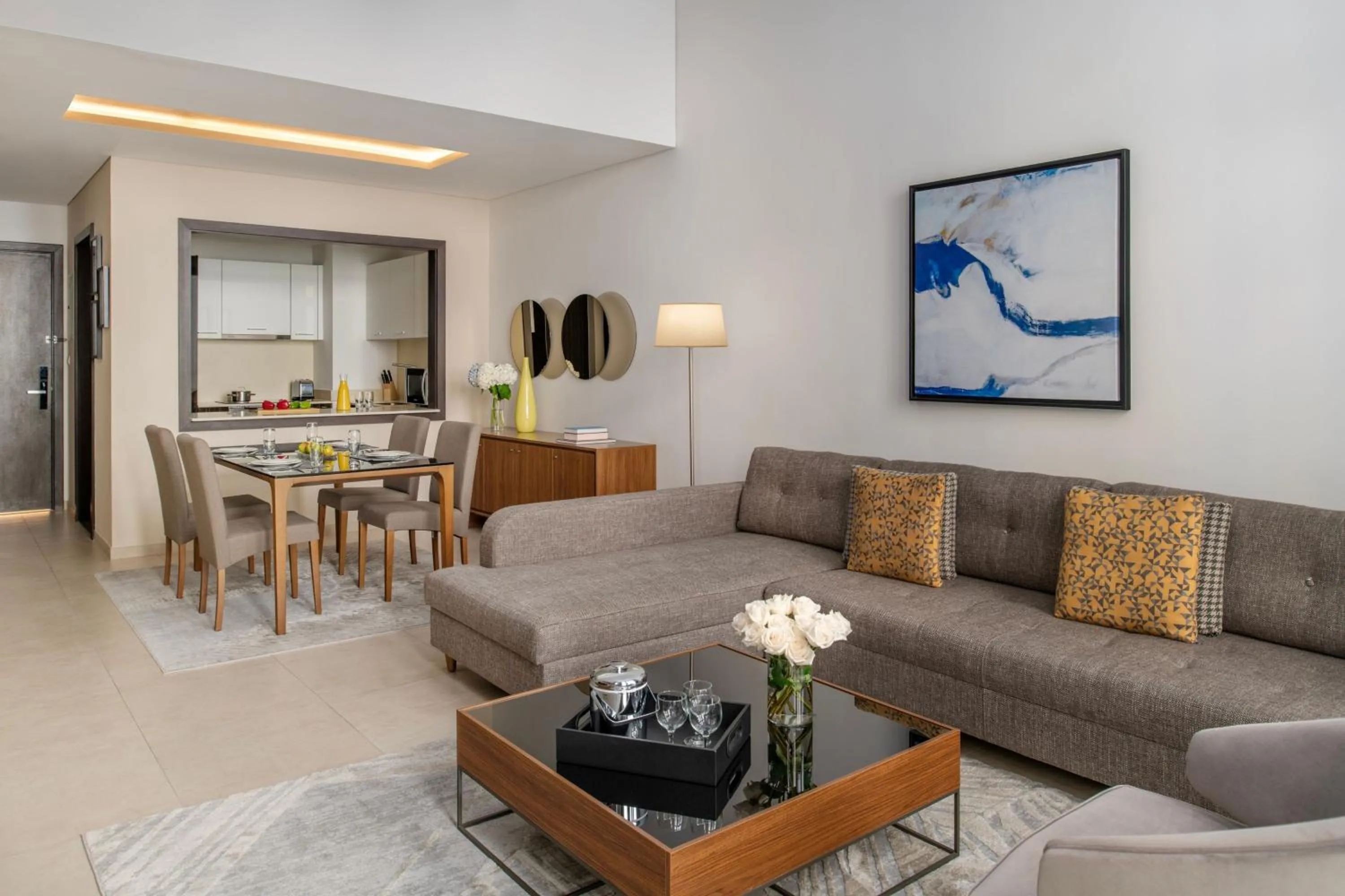 Photo of the whole room in Marriott Executive Apartments Doha, Le Mirage City Walk