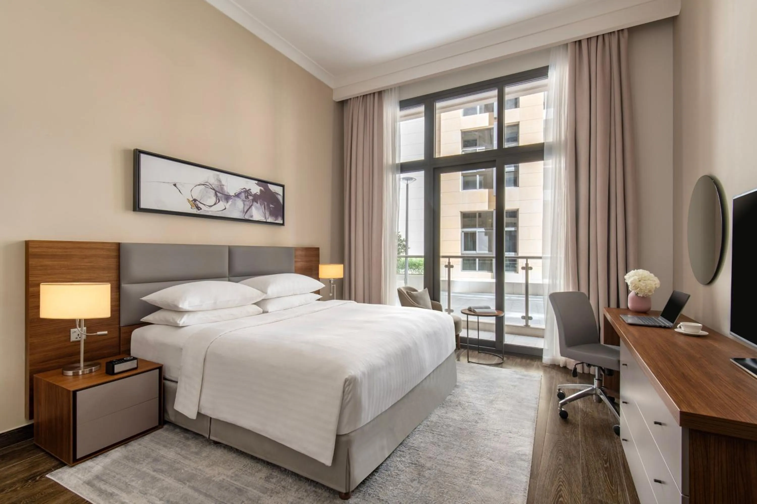 Photo of the whole room, Bed in Marriott Executive Apartments Doha, Le Mirage City Walk