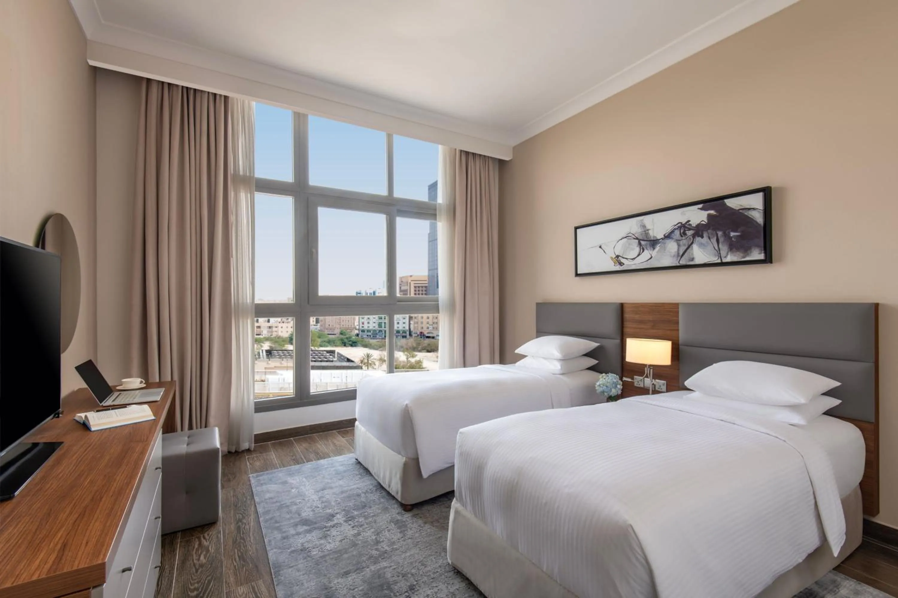 Photo of the whole room, Bed in Marriott Executive Apartments Doha, Le Mirage City Walk