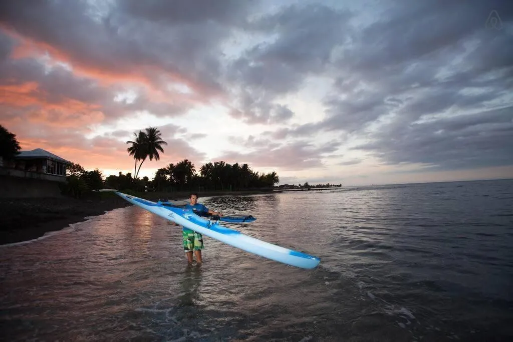 Beach in Tahiti beach house