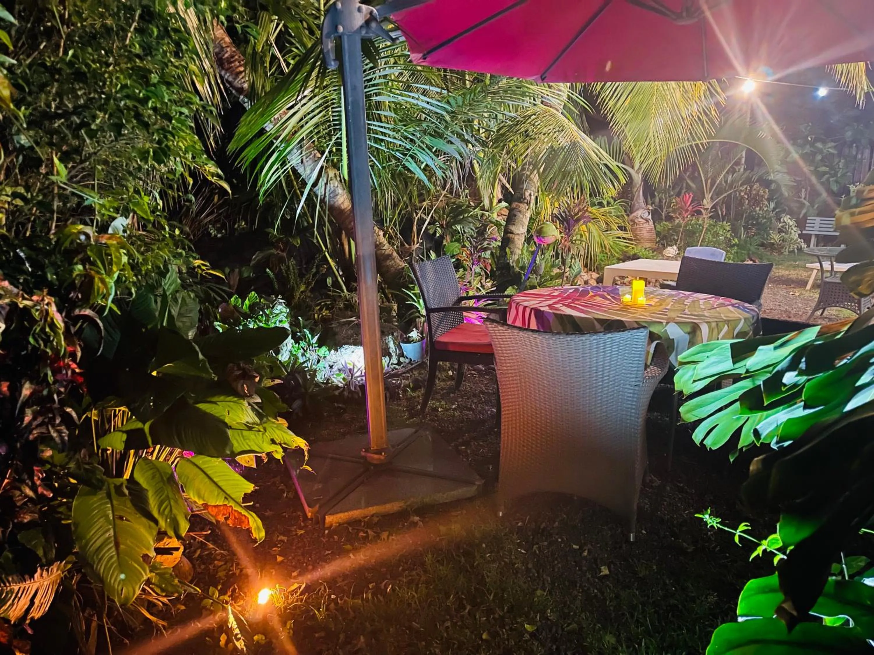 Garden in Tahiti beach house