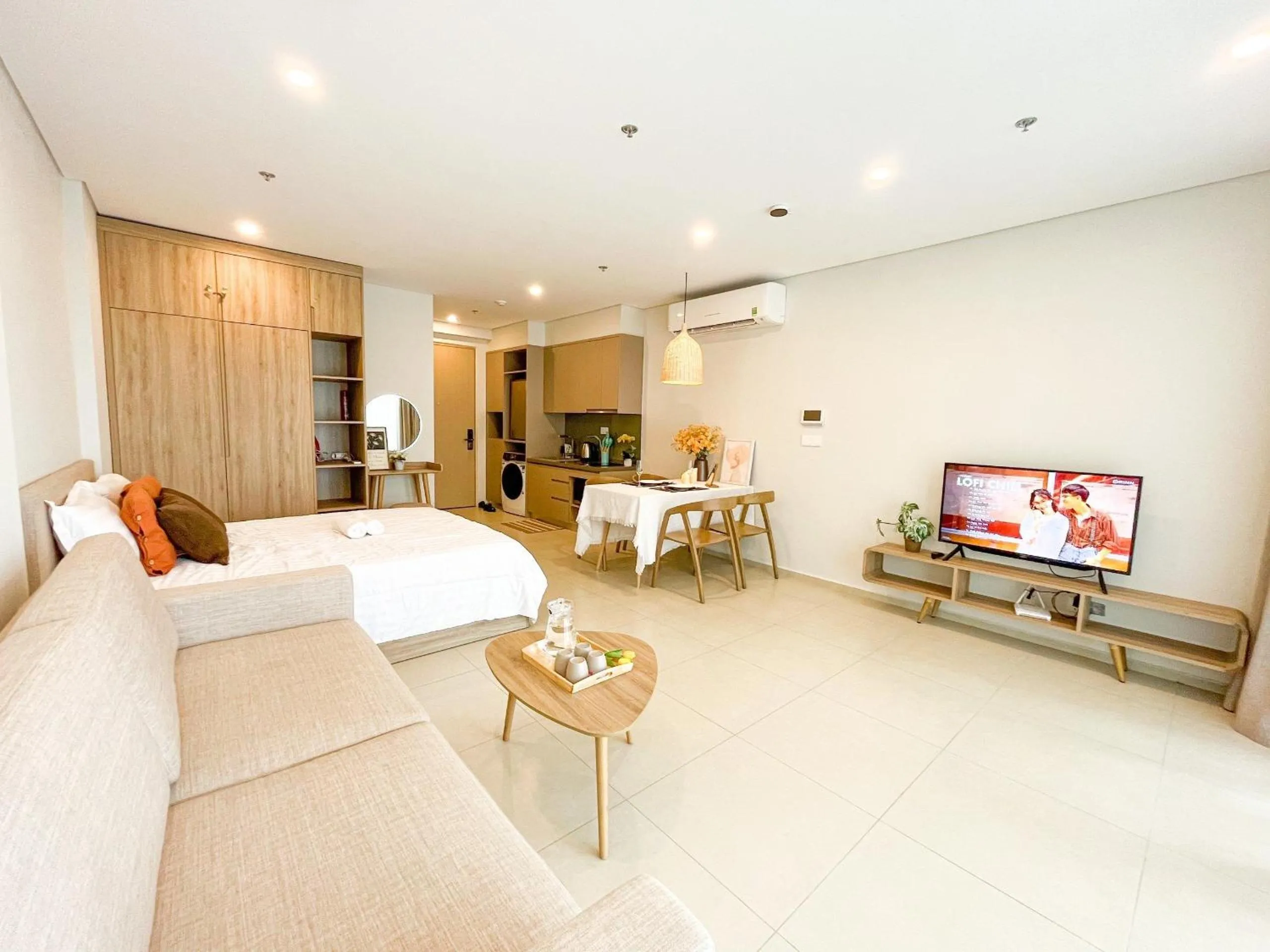 Bed in The Sóng Apartment Vũng Tàu - Mita House