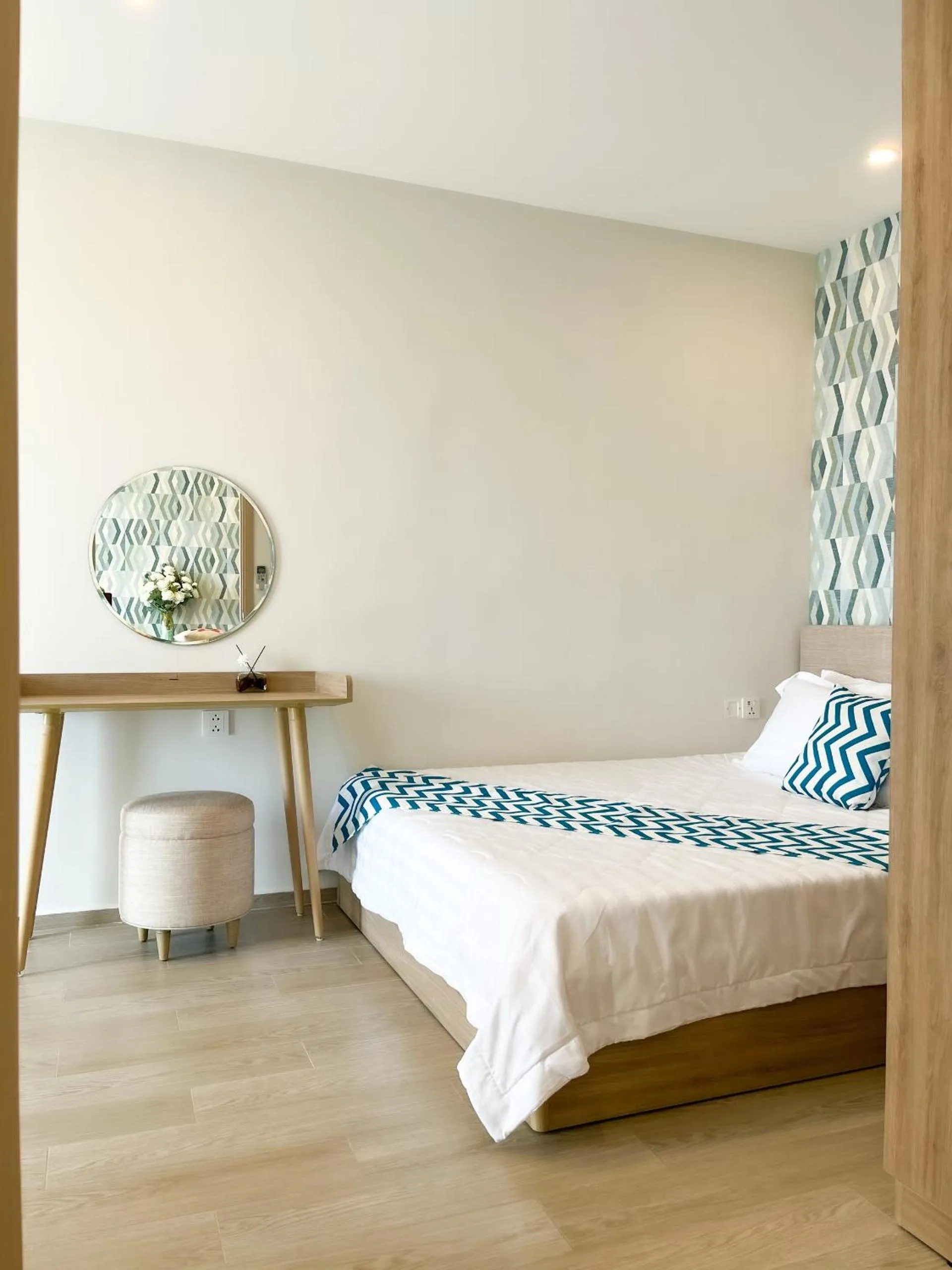 Bed in The Sóng Apartment Vũng Tàu - Mita House