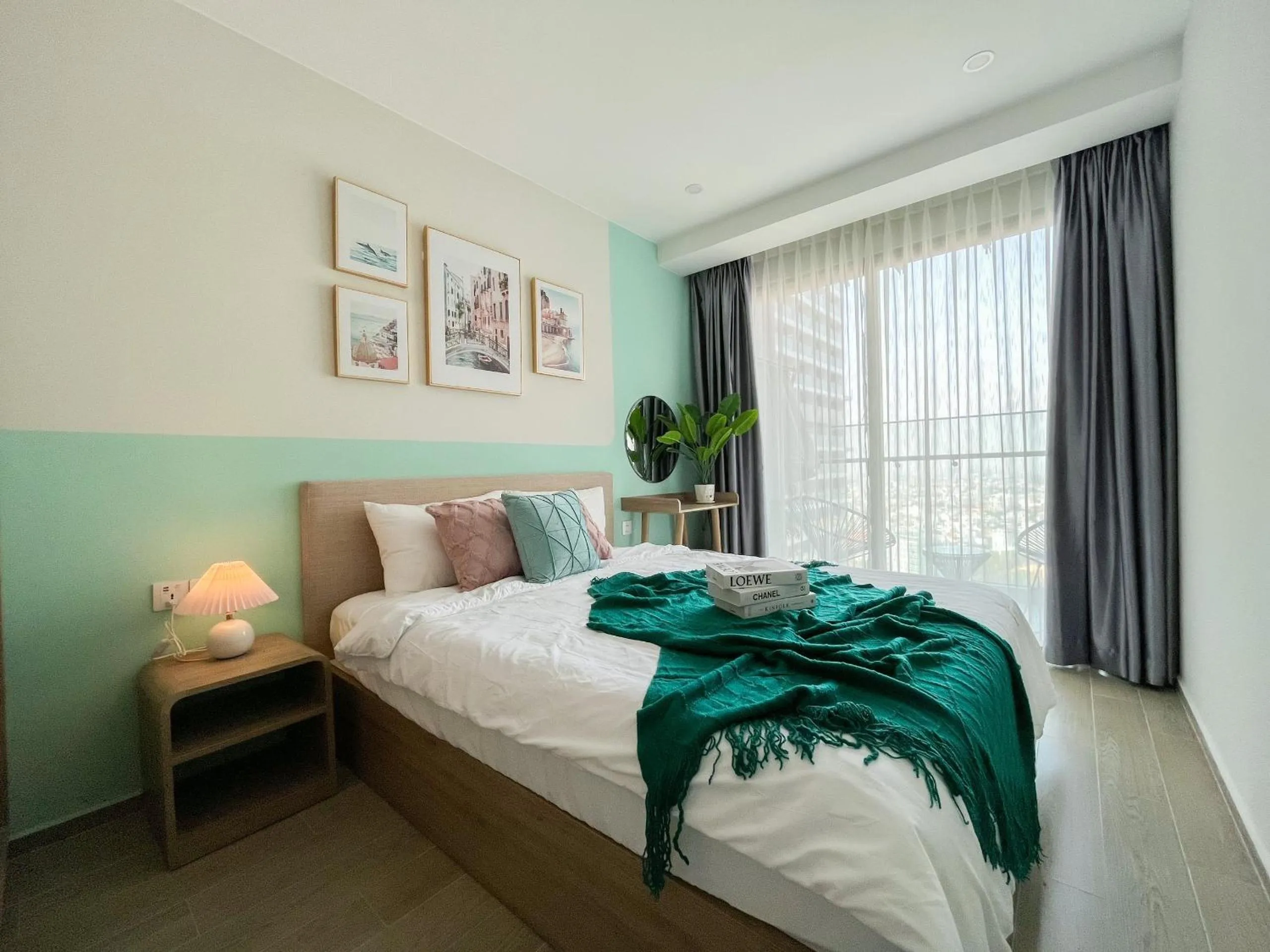 Bed in The Sóng Apartment Vũng Tàu - Mita House