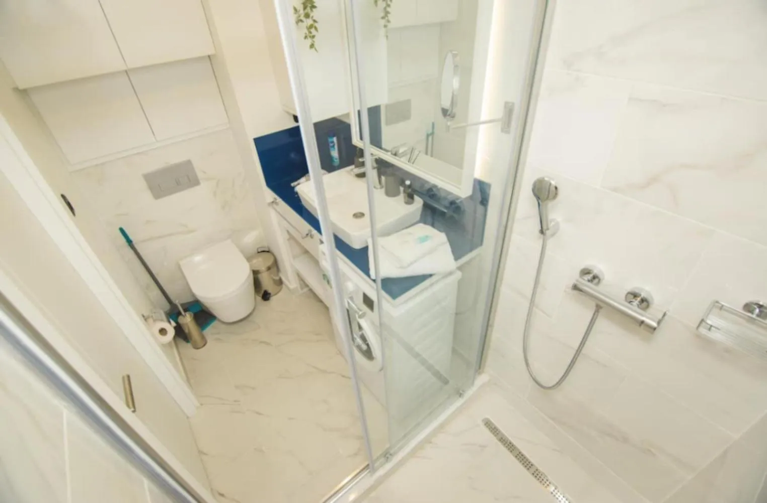 Shower in Elegance Sea View Aparthotel In Orbi City Batumi