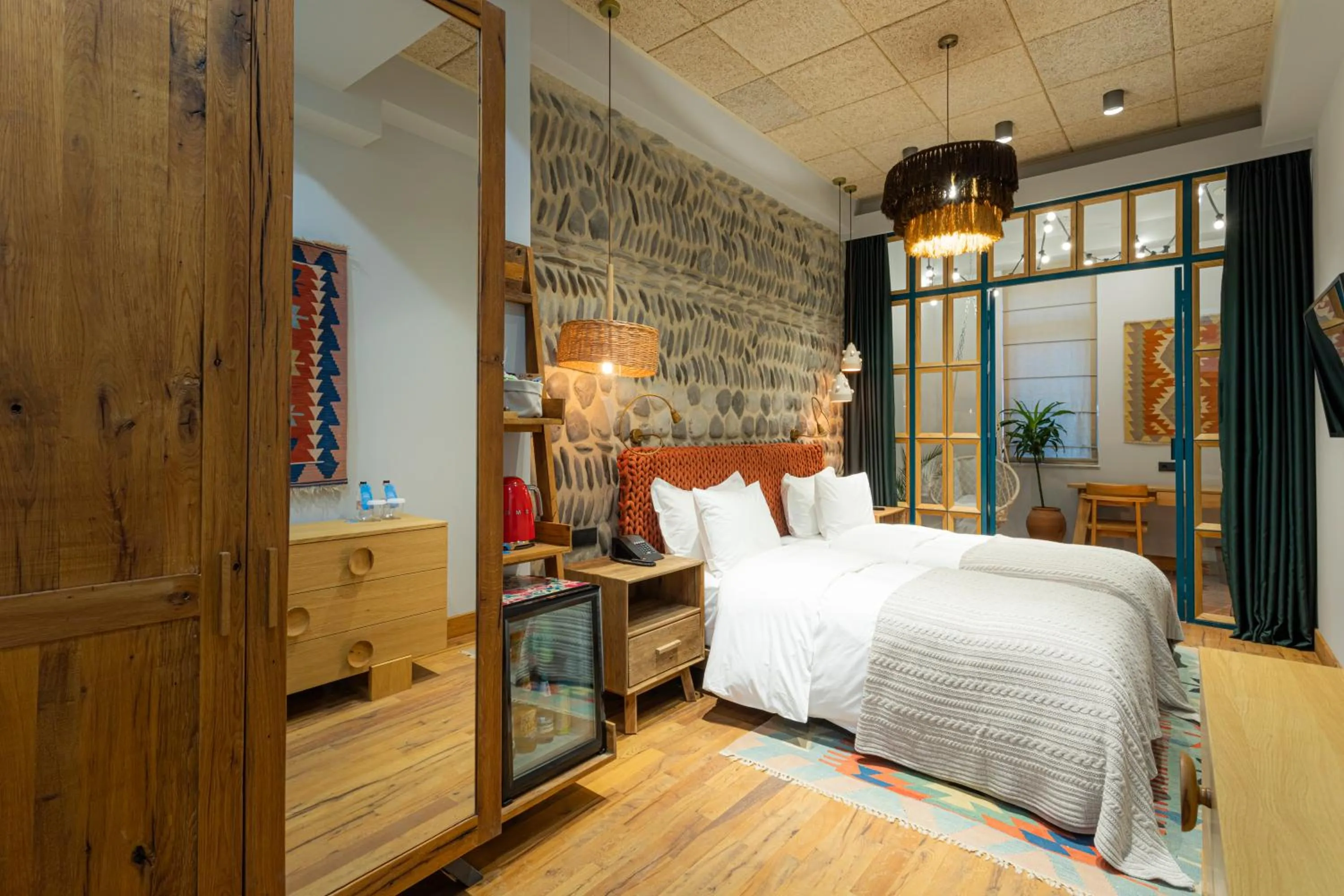 Bed in Khedi Hotel Tbilisi