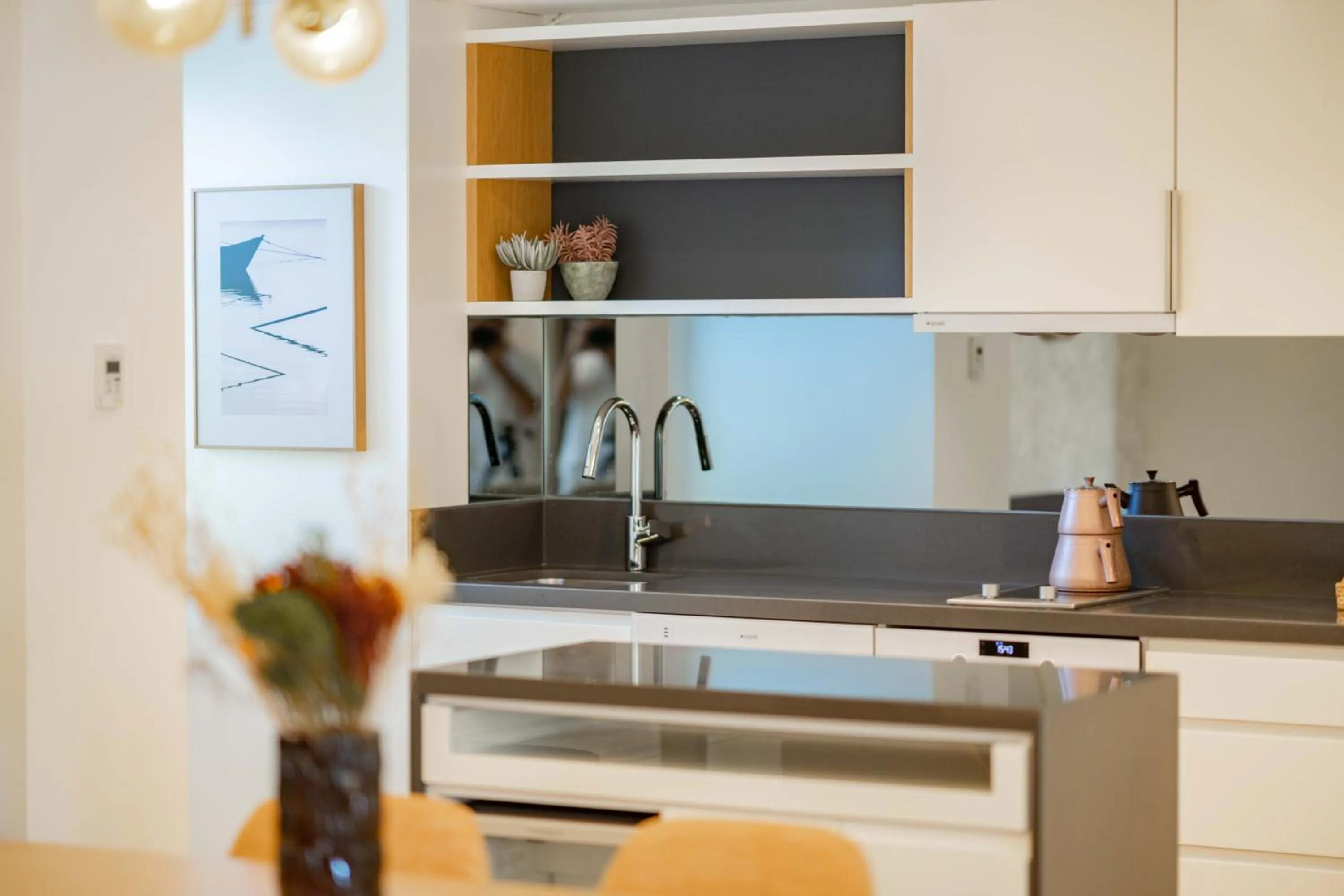 Kitchen or kitchenette in Pınar Otel