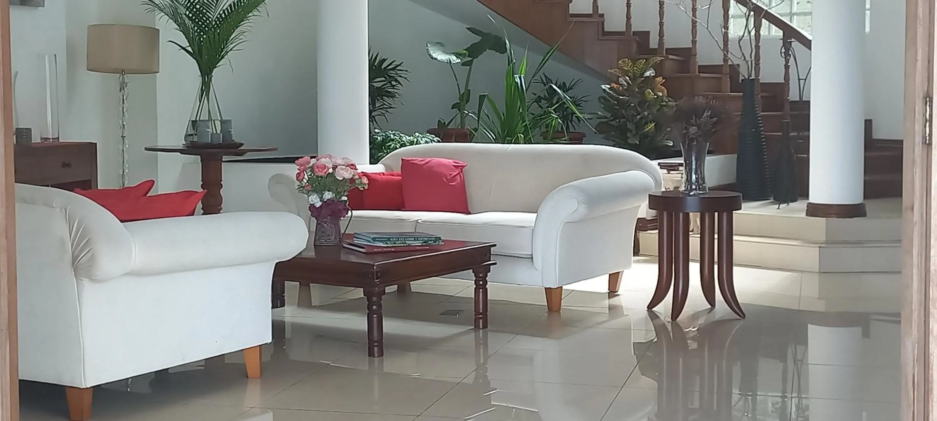 Seating area in Petit Amour Villa, Seychelles