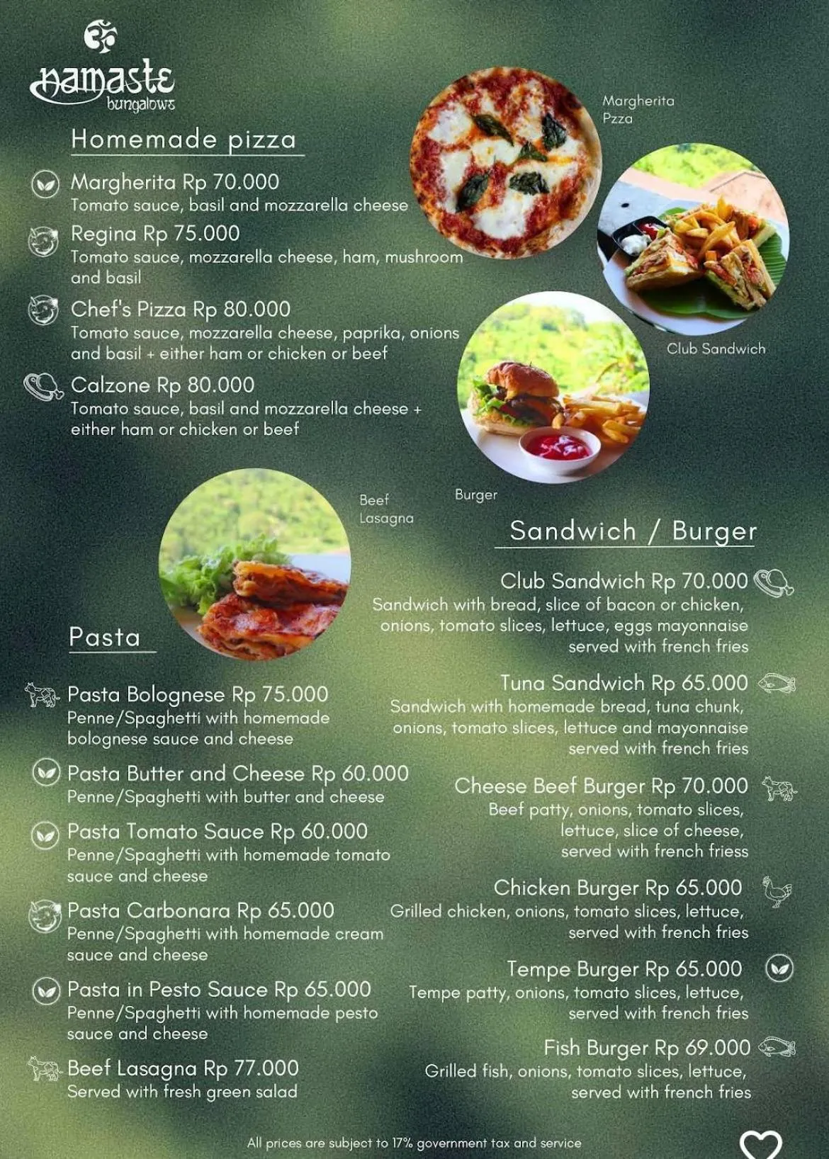 Restaurant/places to eat in Namaste Bungalows Resort