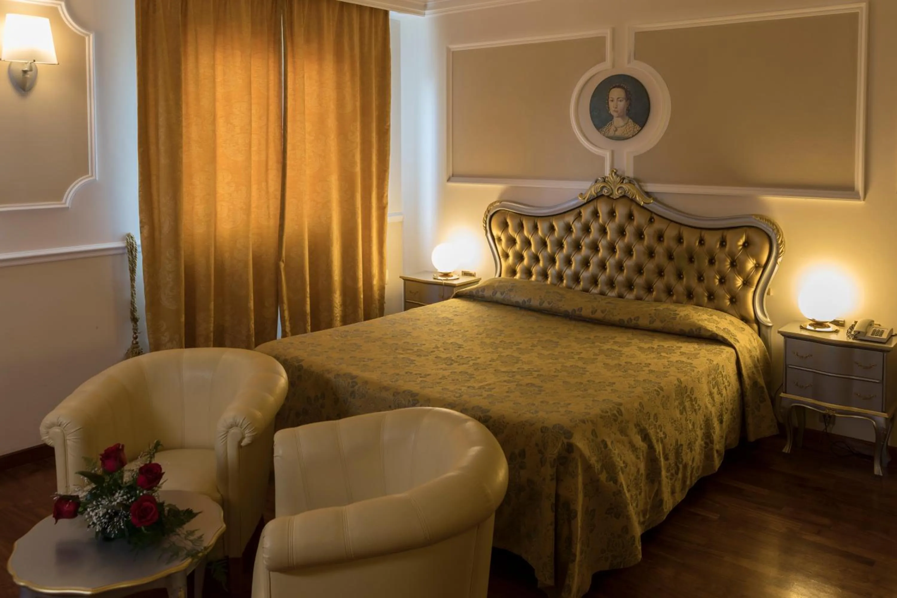 Bed in Hotel Villa Medici
