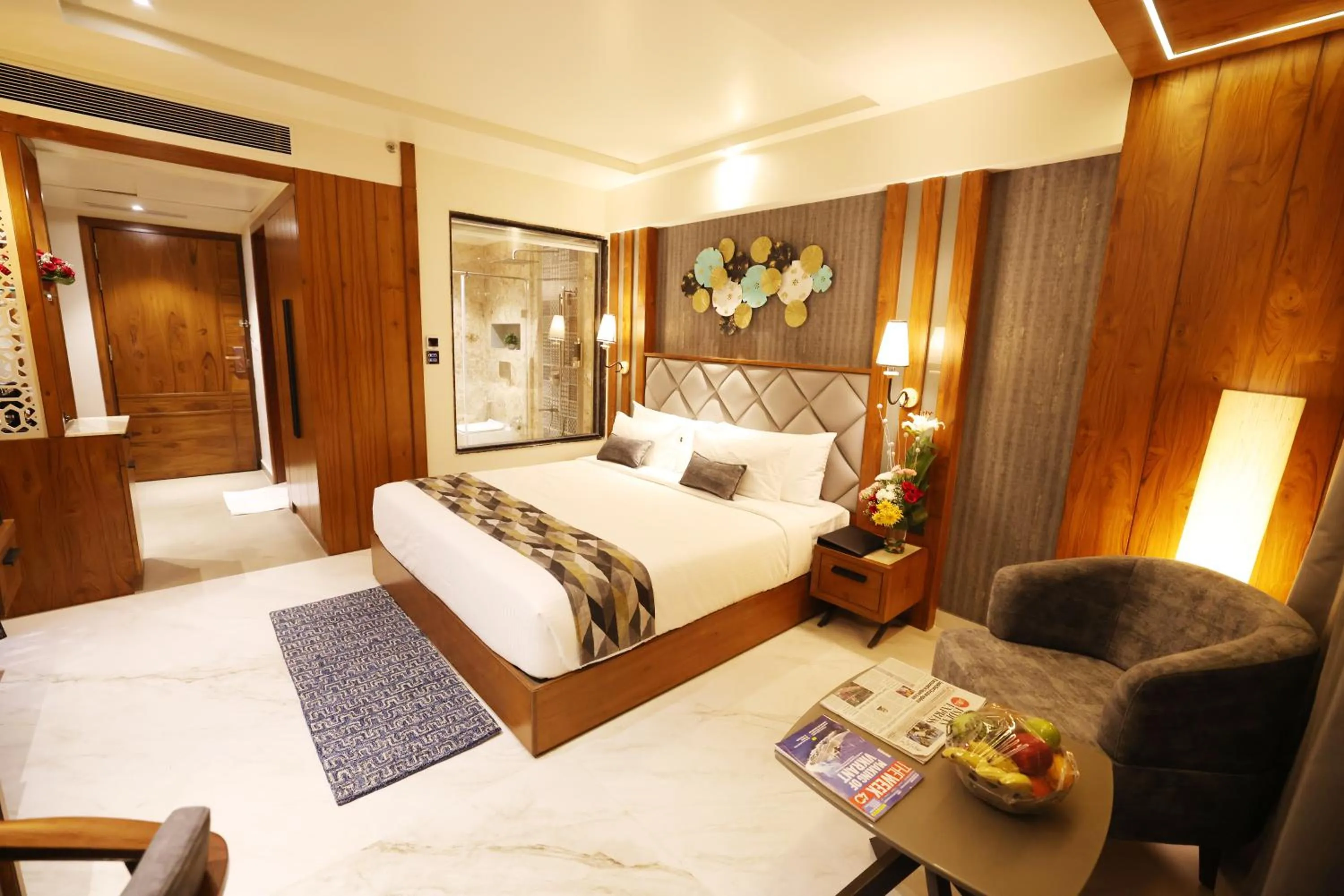 Bed in AJ Grand Hotel