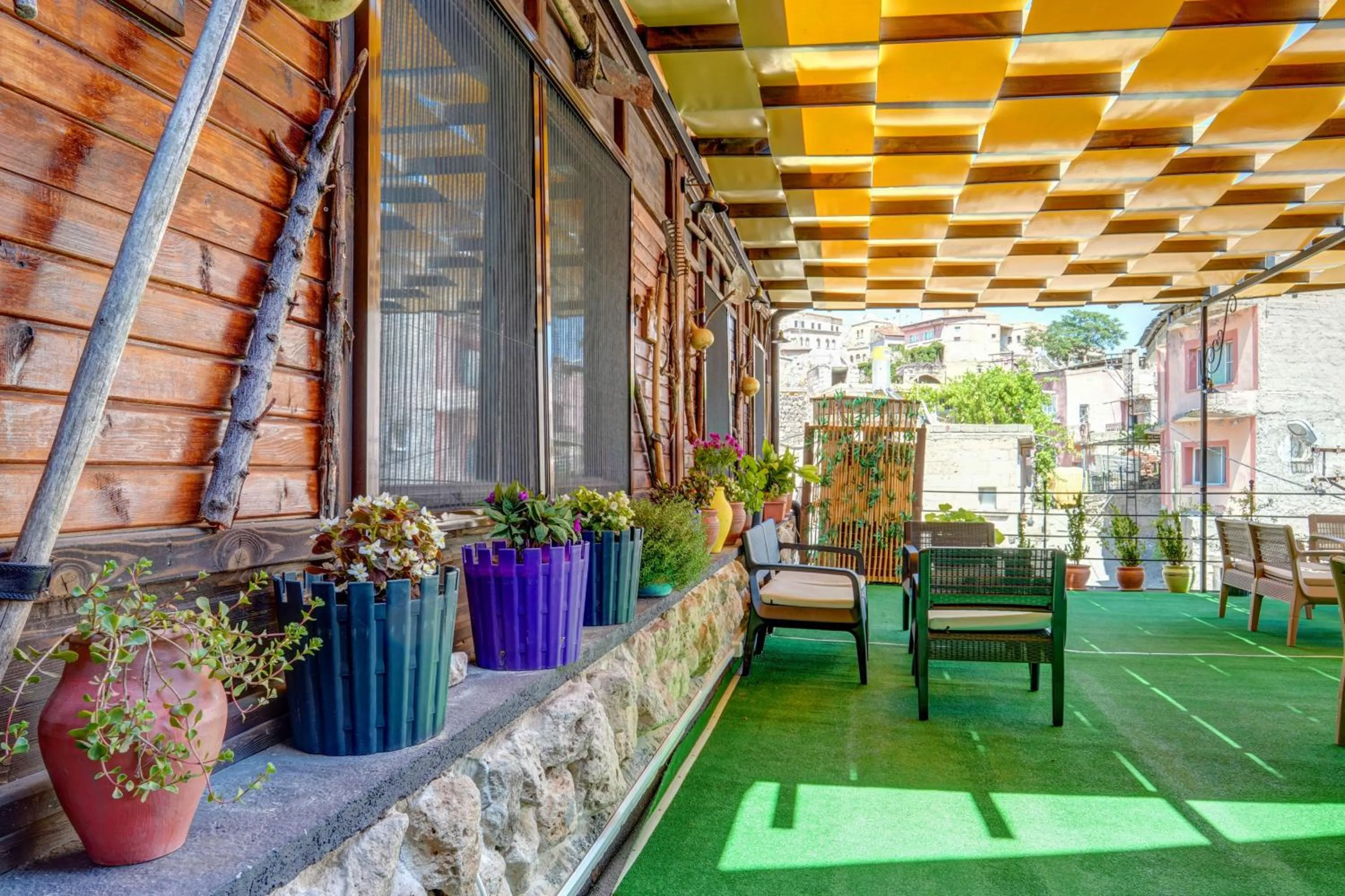 Balcony/Terrace in Aşk-ı Nare Cave Hotel Swimming Pool Hot & SPA