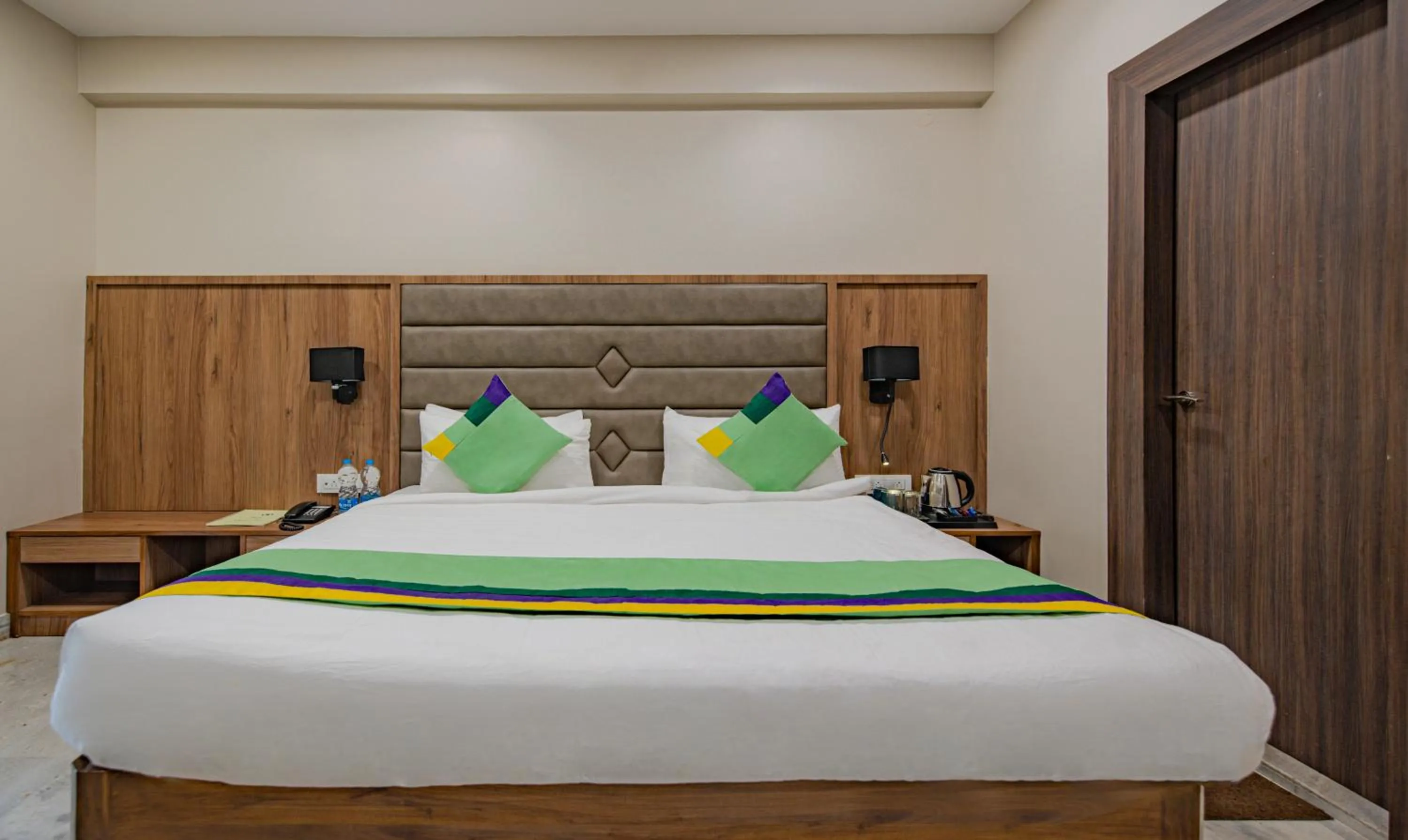 Bedroom, Bed in Treebo Gyani's