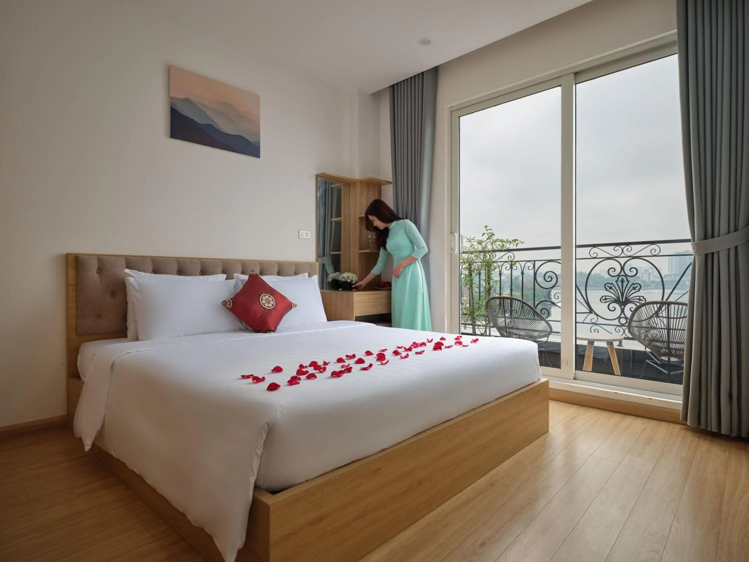 Bedroom, Bed in MoonLight Tay Ho