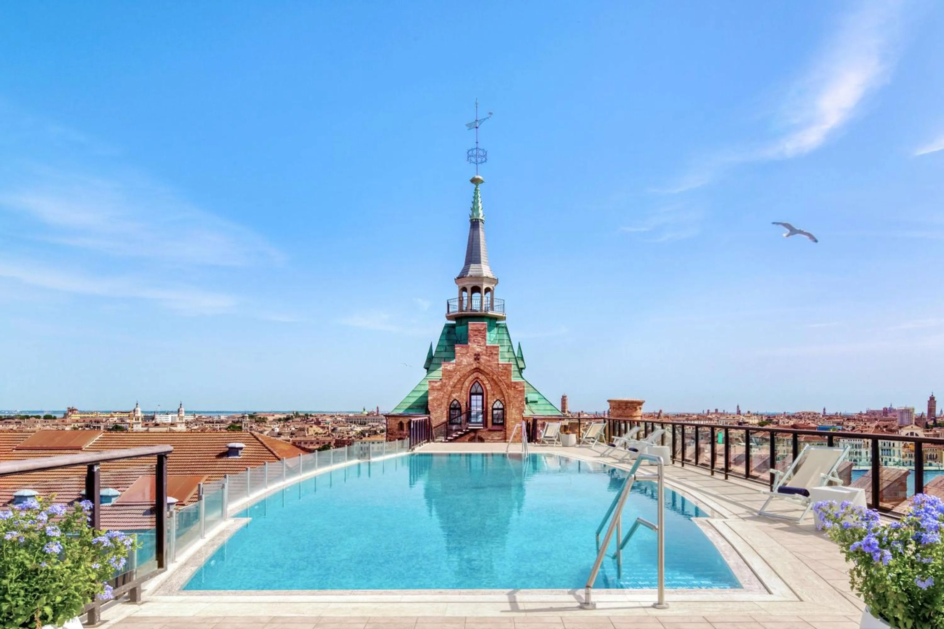 Pool view in Hilton Molino Stucky Venice