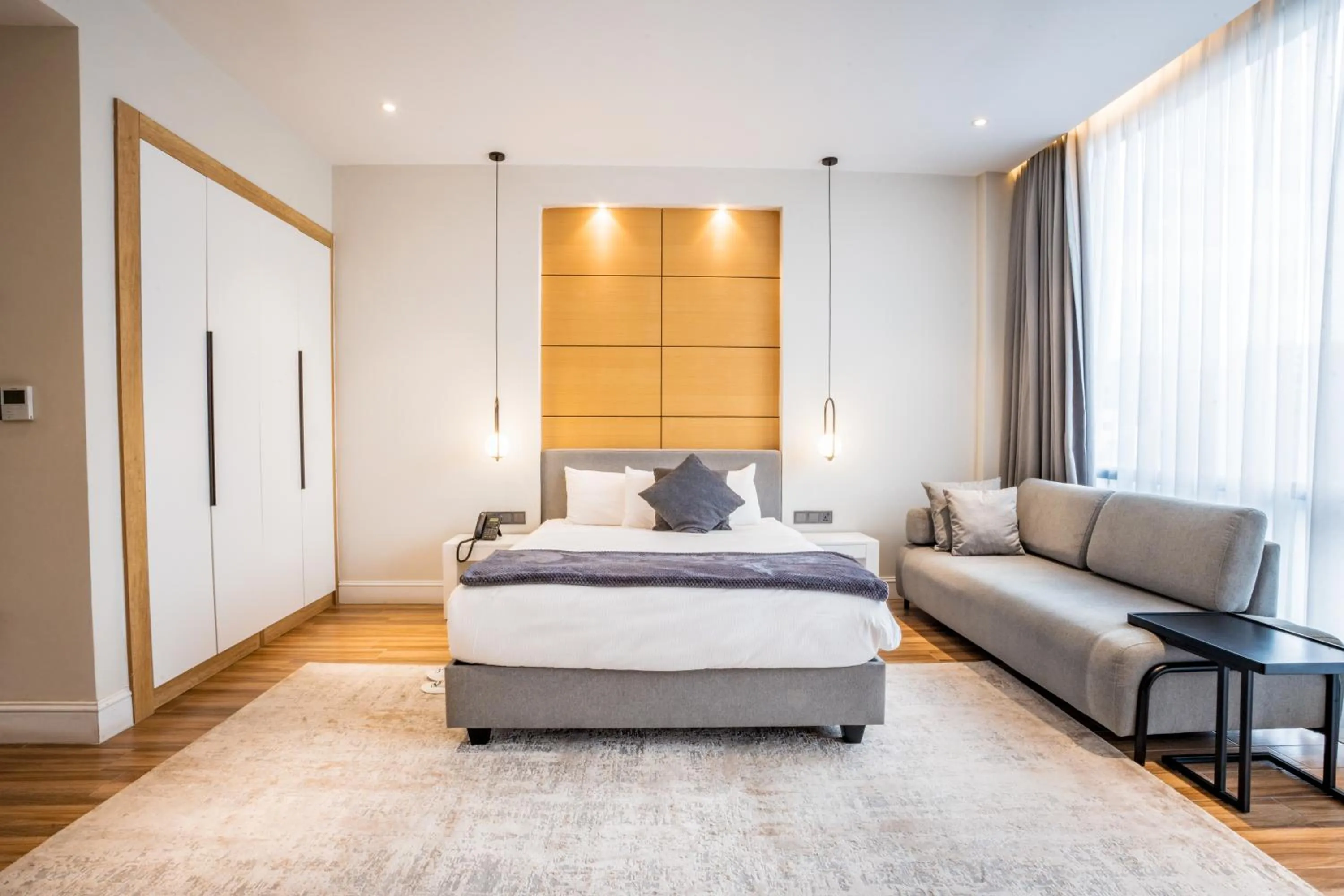 Bed in Loft Hotel Apartment