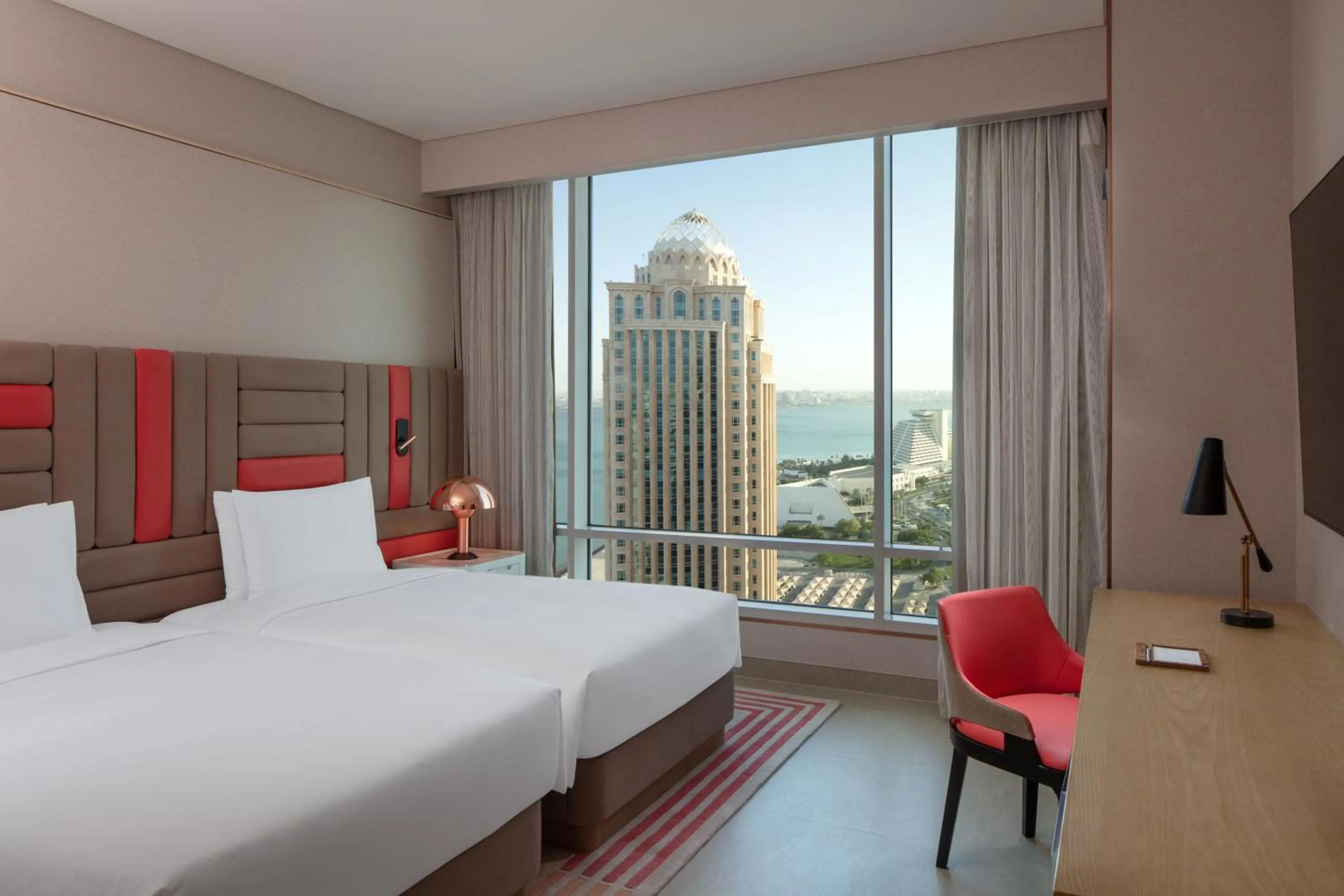 Bed in Andaz Doha, by Hyatt