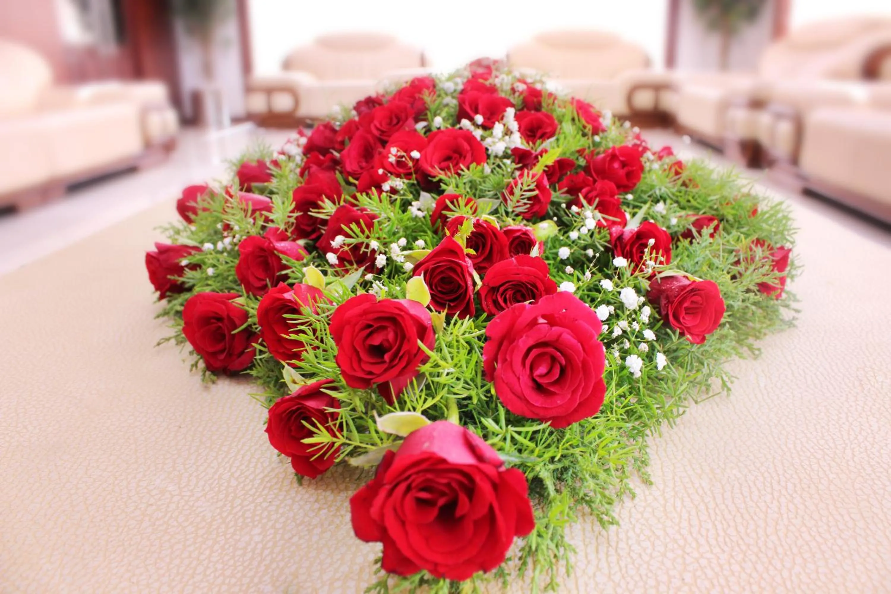 Decorative detail, Bed in Athirappilly Residency Chalakudy