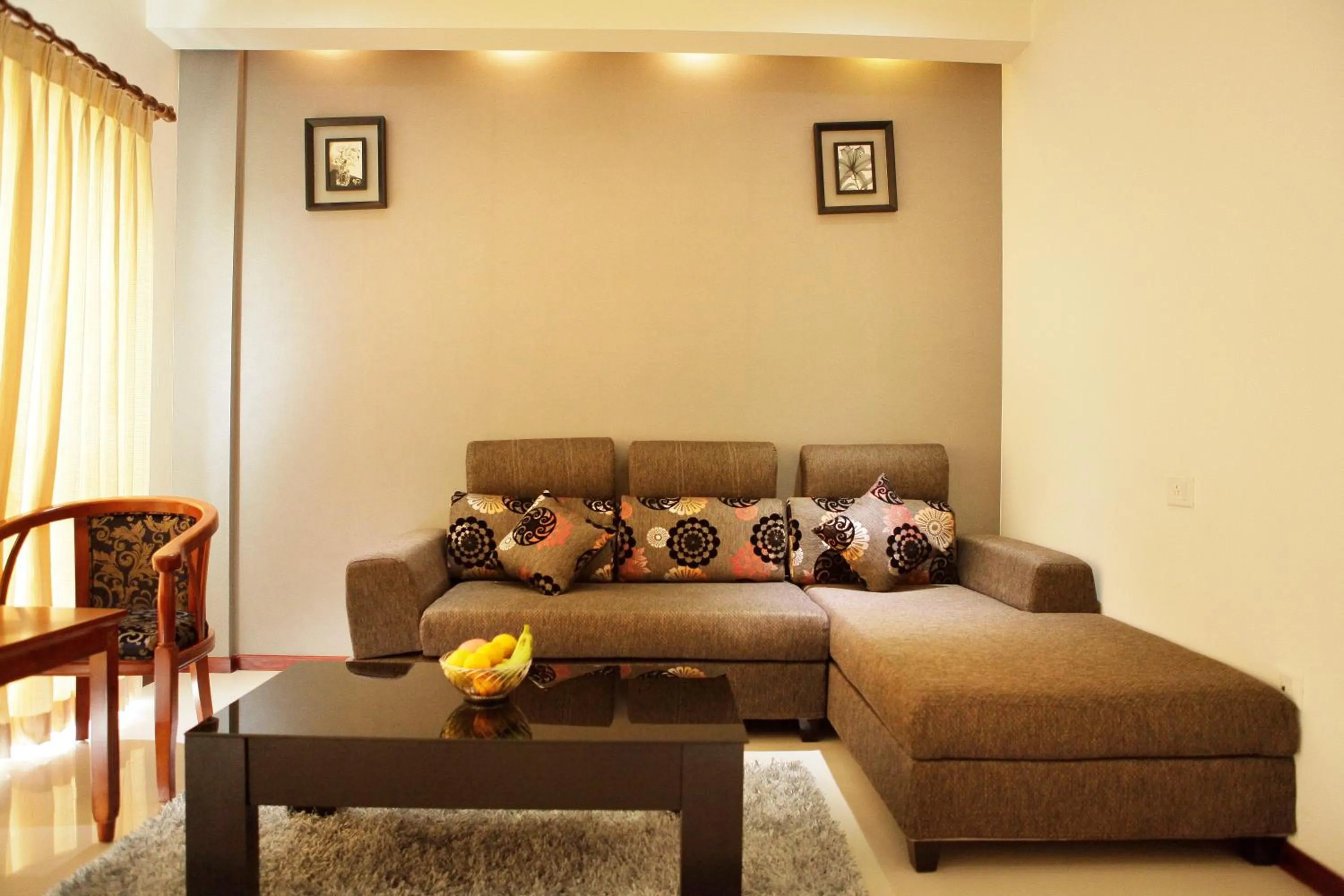 Living room in Athirappilly Residency Chalakudy