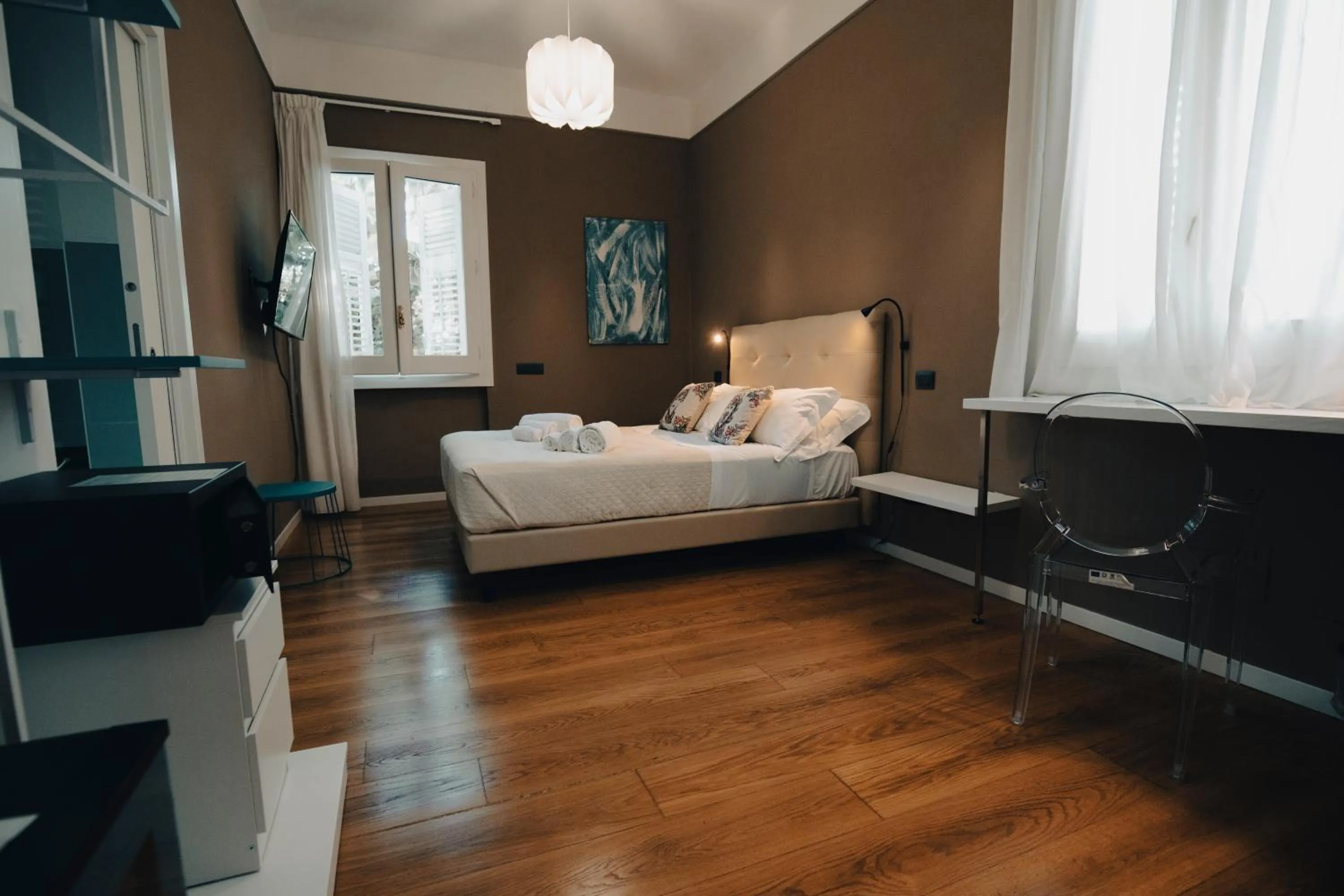 Bedroom, Bed in Villa Calipso