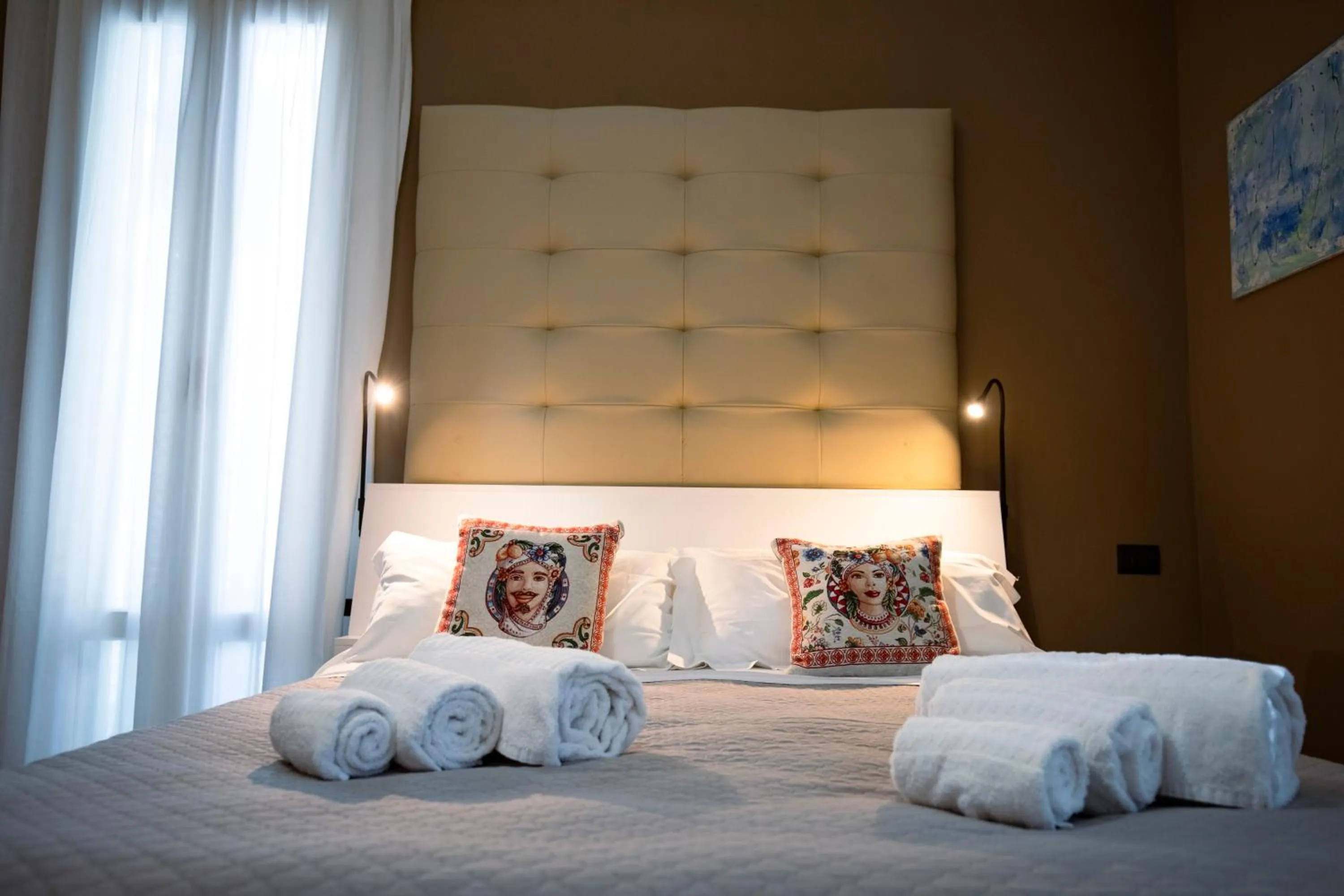 Bedroom, Bed in Villa Calipso