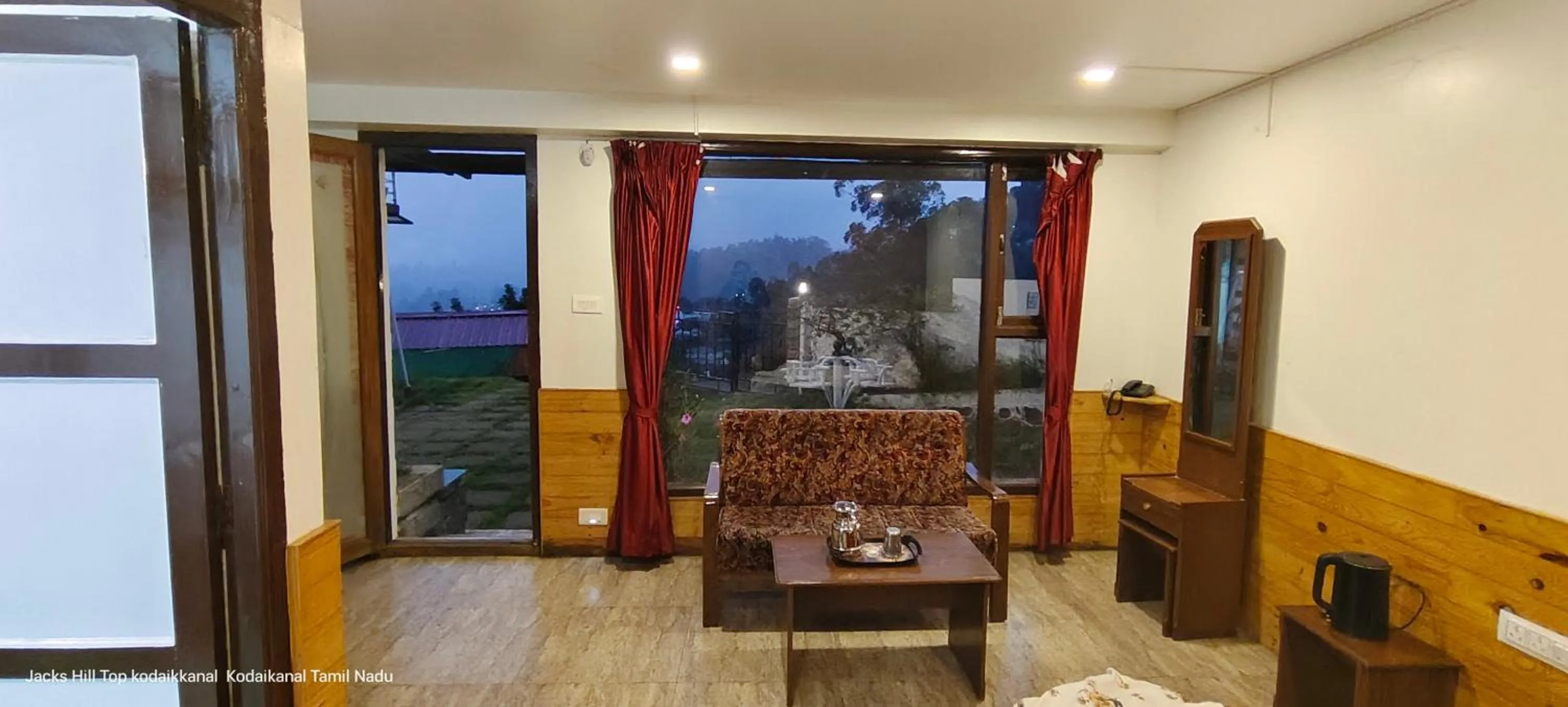 Seating area in The Jacks Hilltop Resort Kodaikanal