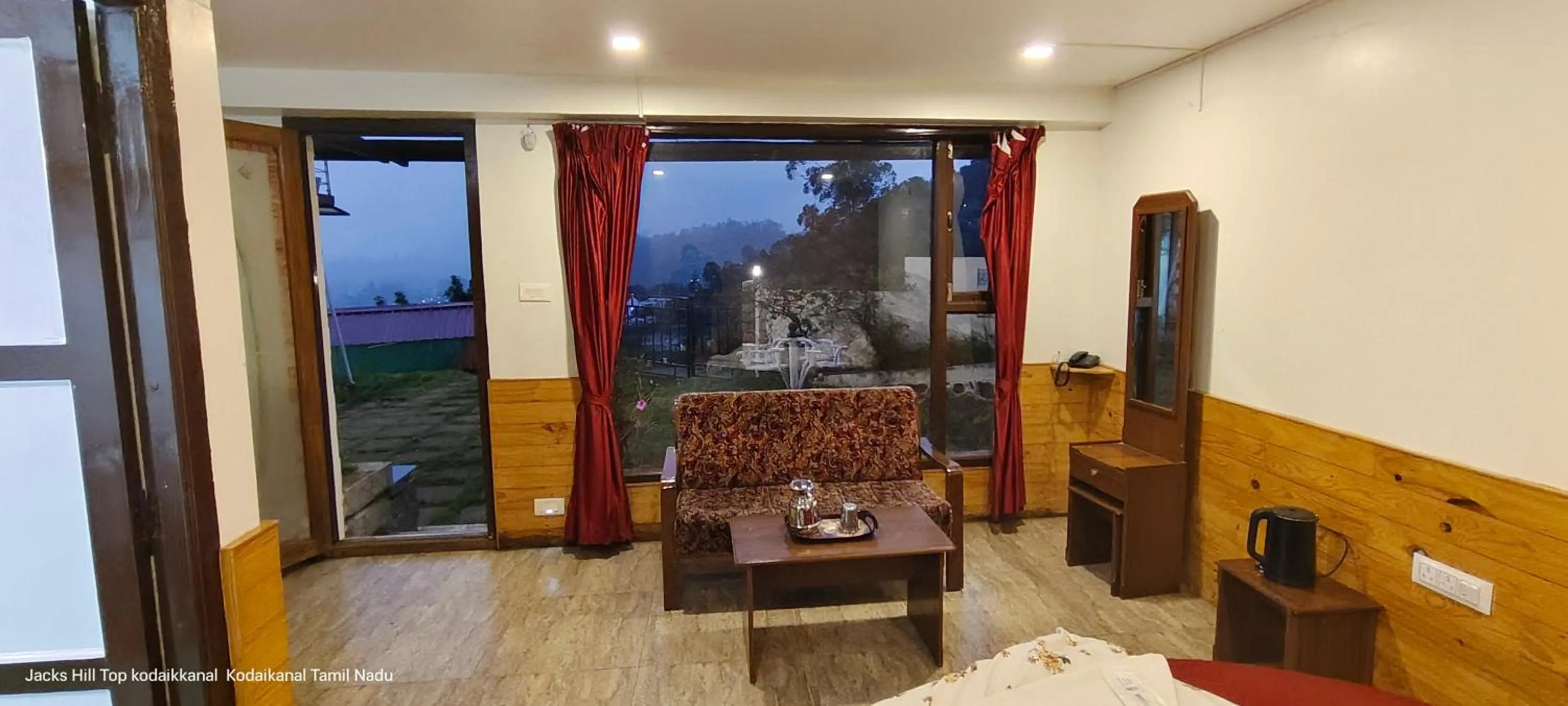 Seating area in The Jacks Hilltop Resort Kodaikanal