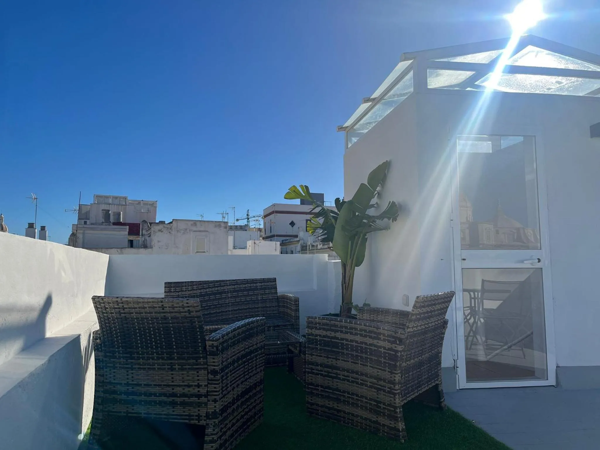Balcony/Terrace in Hidden Gem Penthouse El Mesón