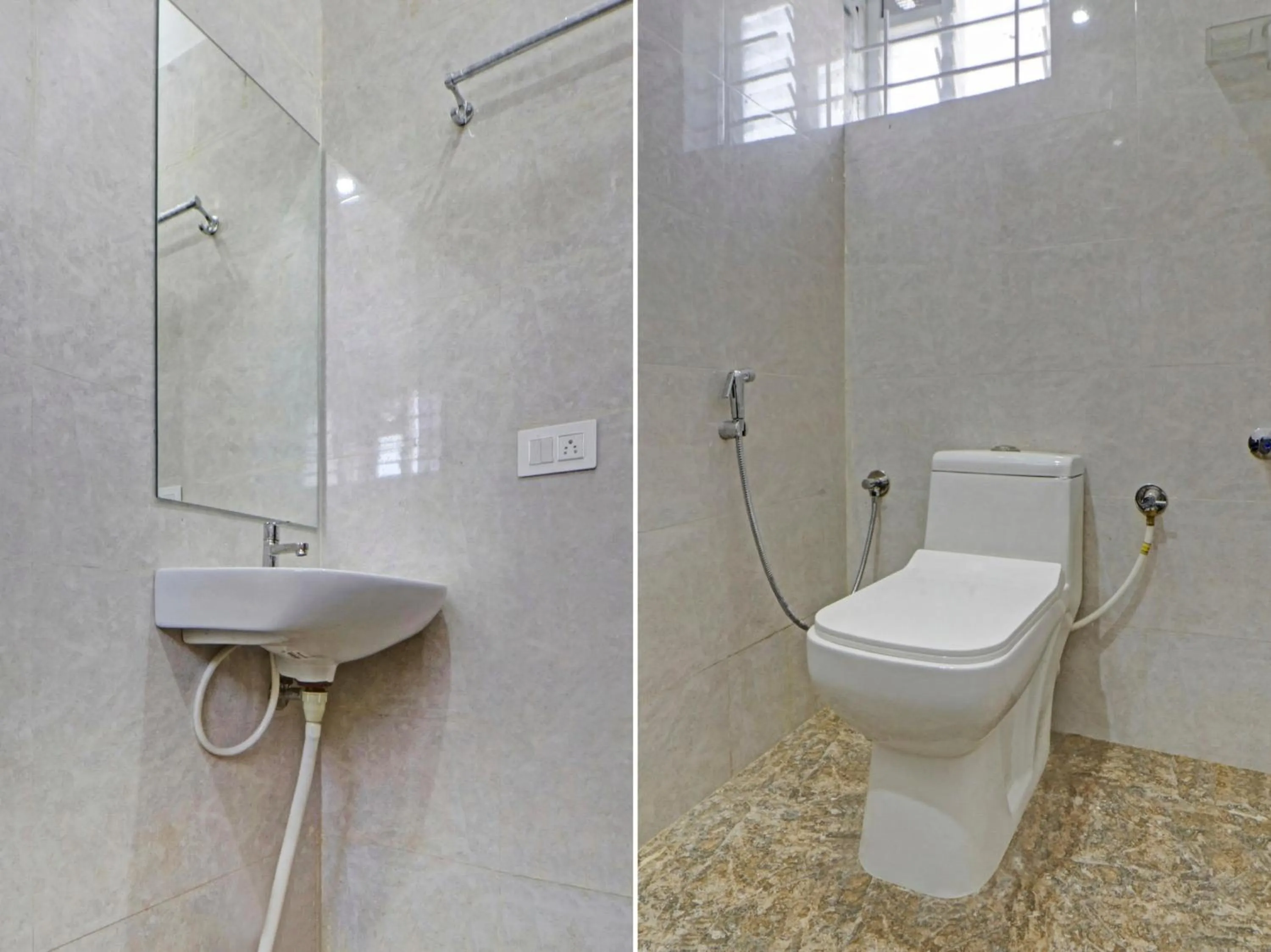 Bathroom in Hotel O by OYO Dhruvas Residency