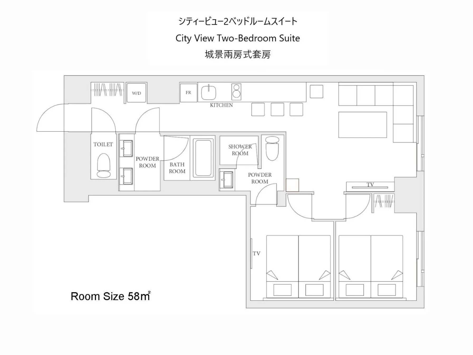 Floor plan in MIMARU Tokyo Ikebukuro