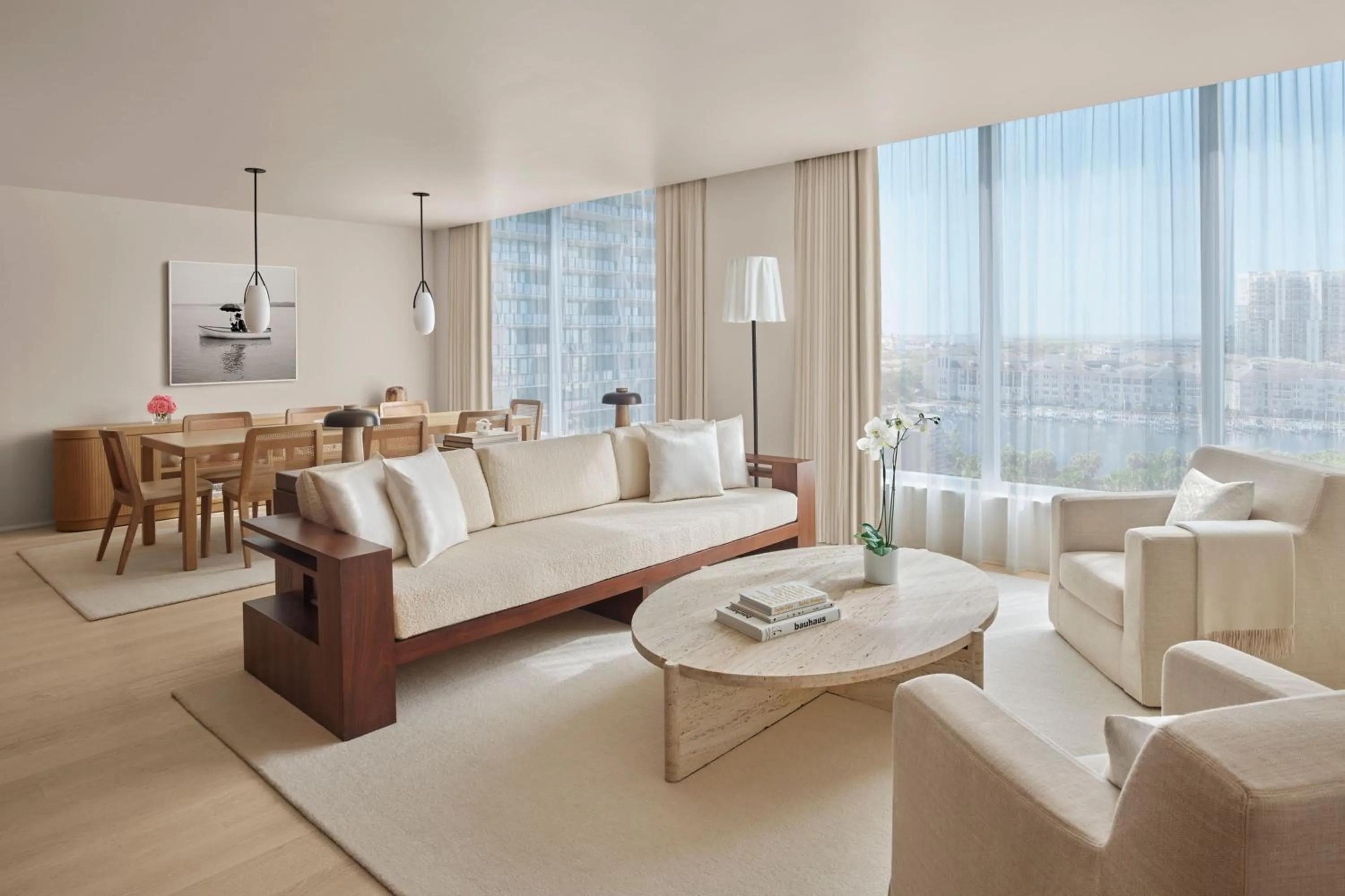 Living room in The Tampa EDITION