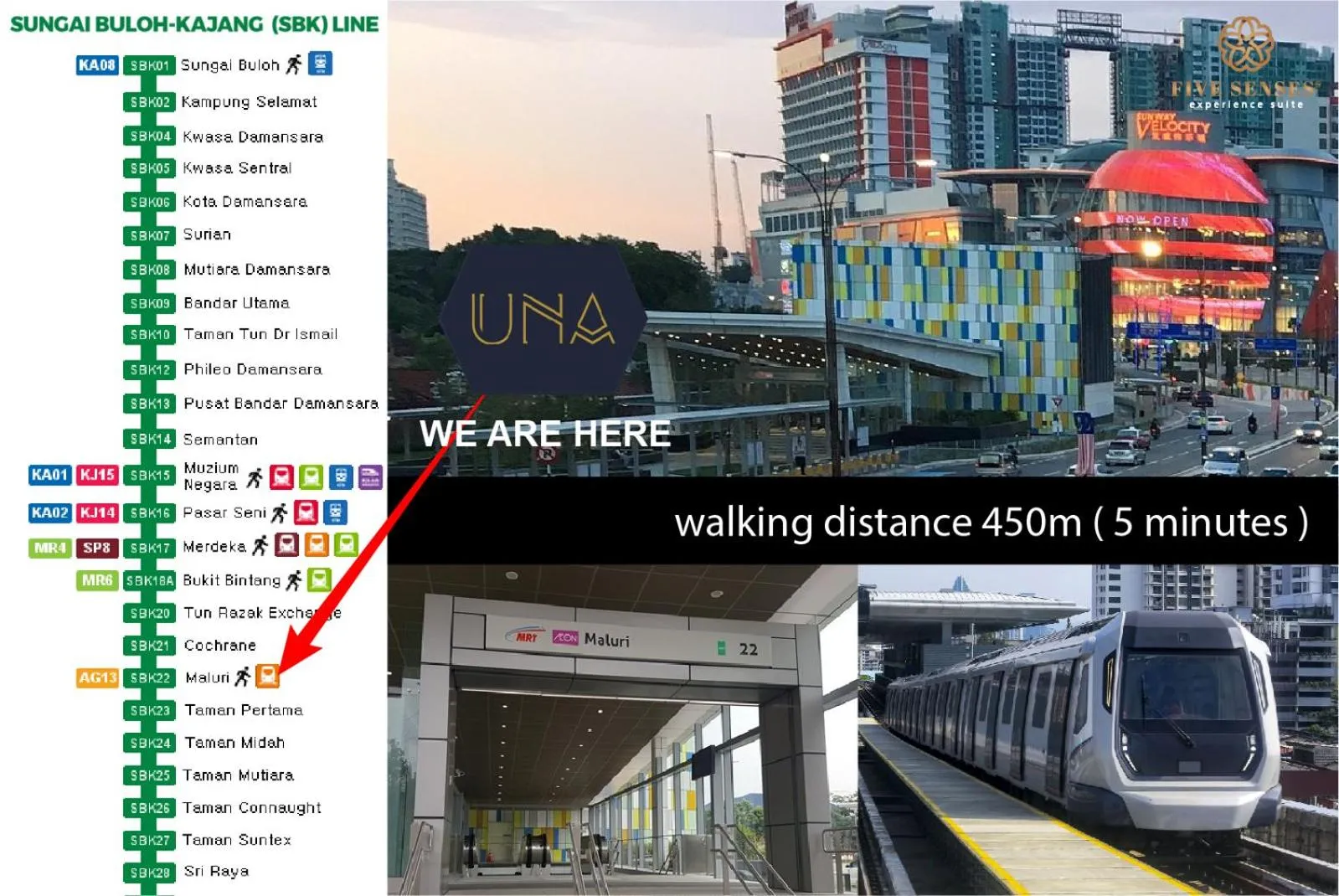 Location in UNA Serviced Apartment, Sunway Velocity Kuala Lumpur