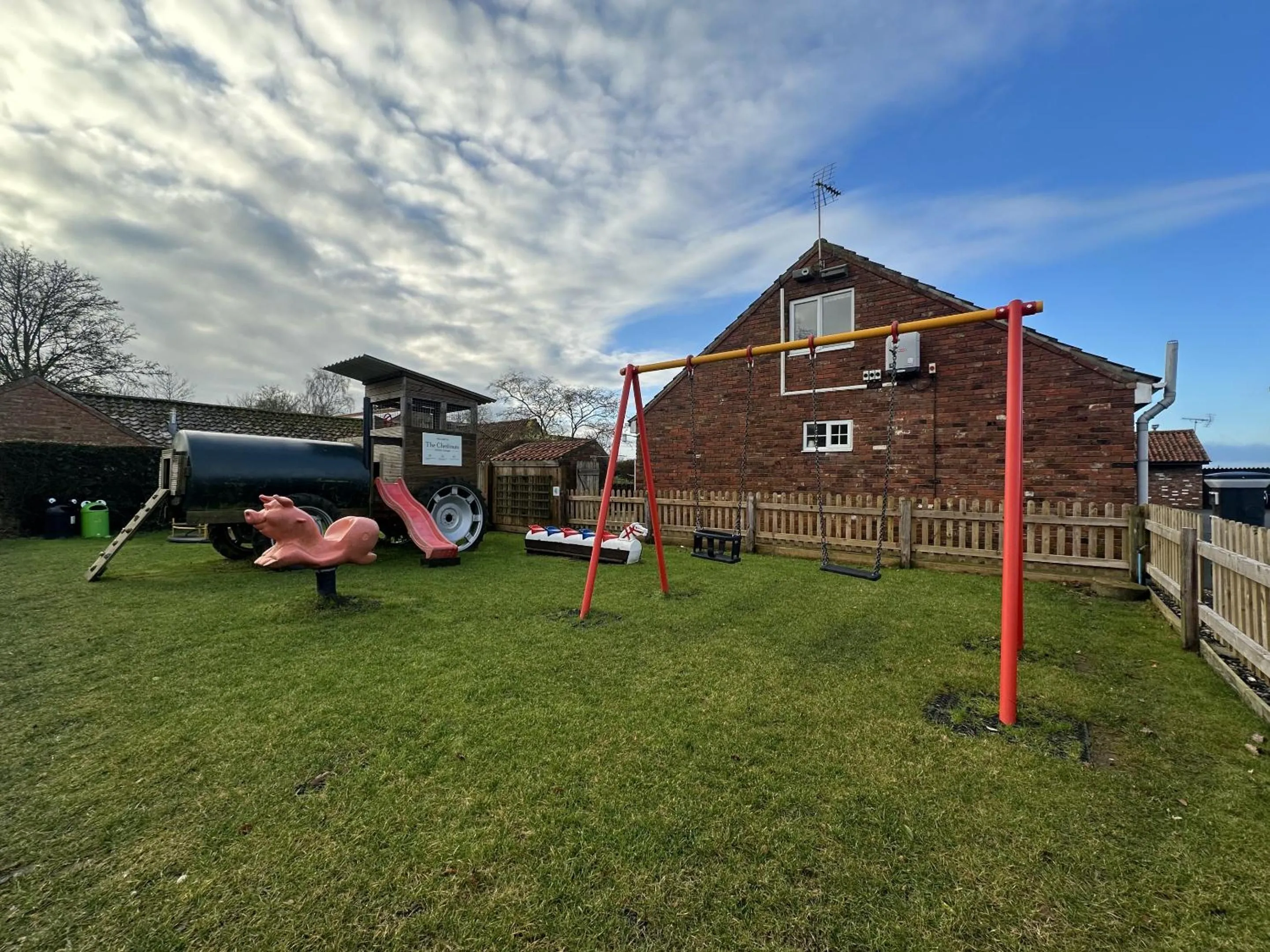 Children play ground in The Chestnuts Holiday Cottages