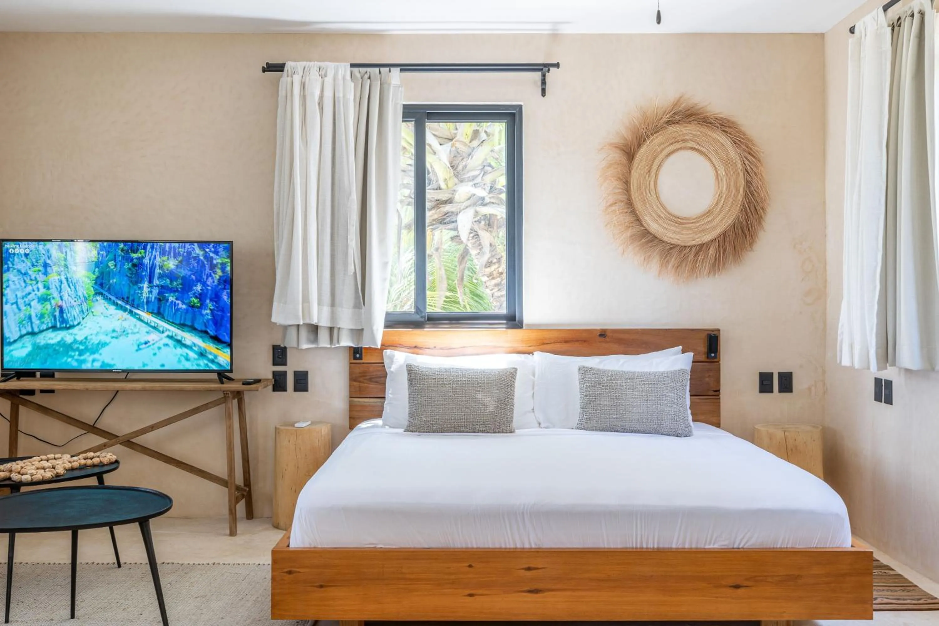 Bed in Cucu Hotel El Cuyo