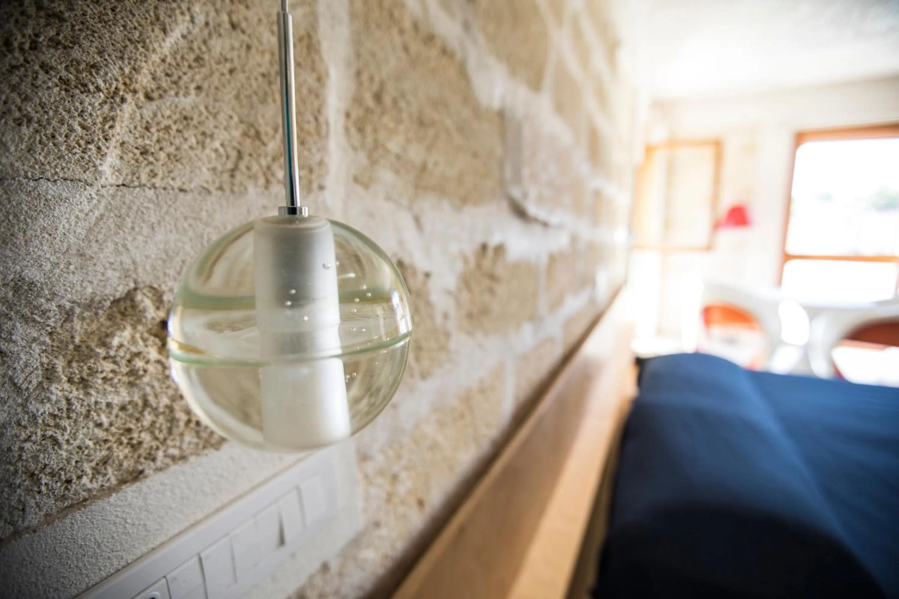 Decorative detail, Bed in Cave Bianche Hotel