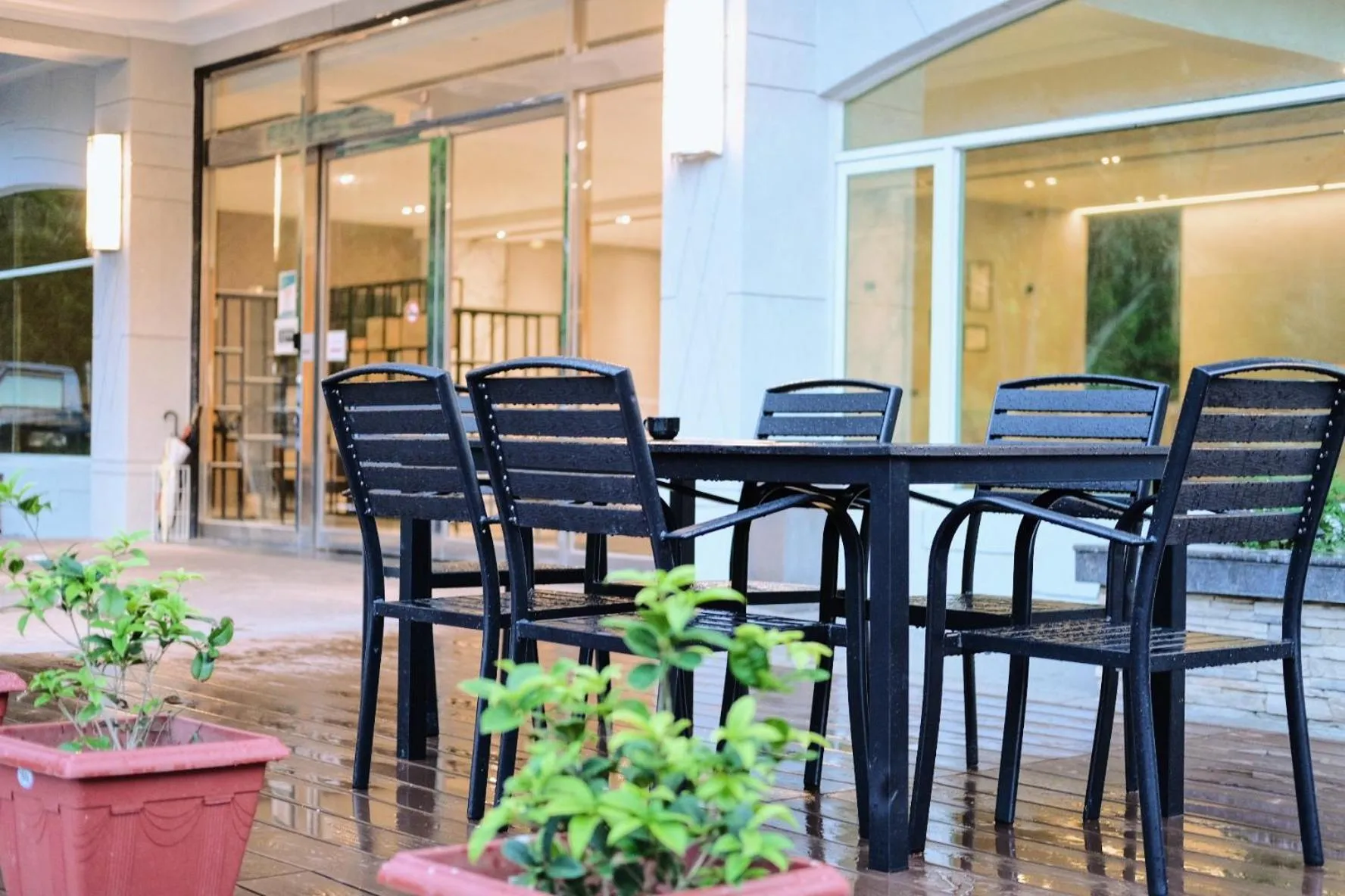 Patio in Hoping Mori Hotel