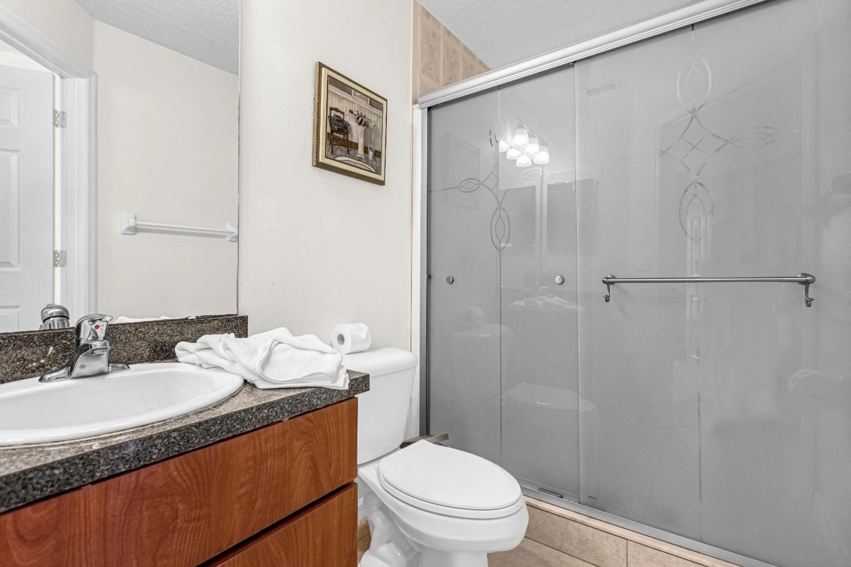 Shower in Disney Area 4BR Home with Heated Private Pool