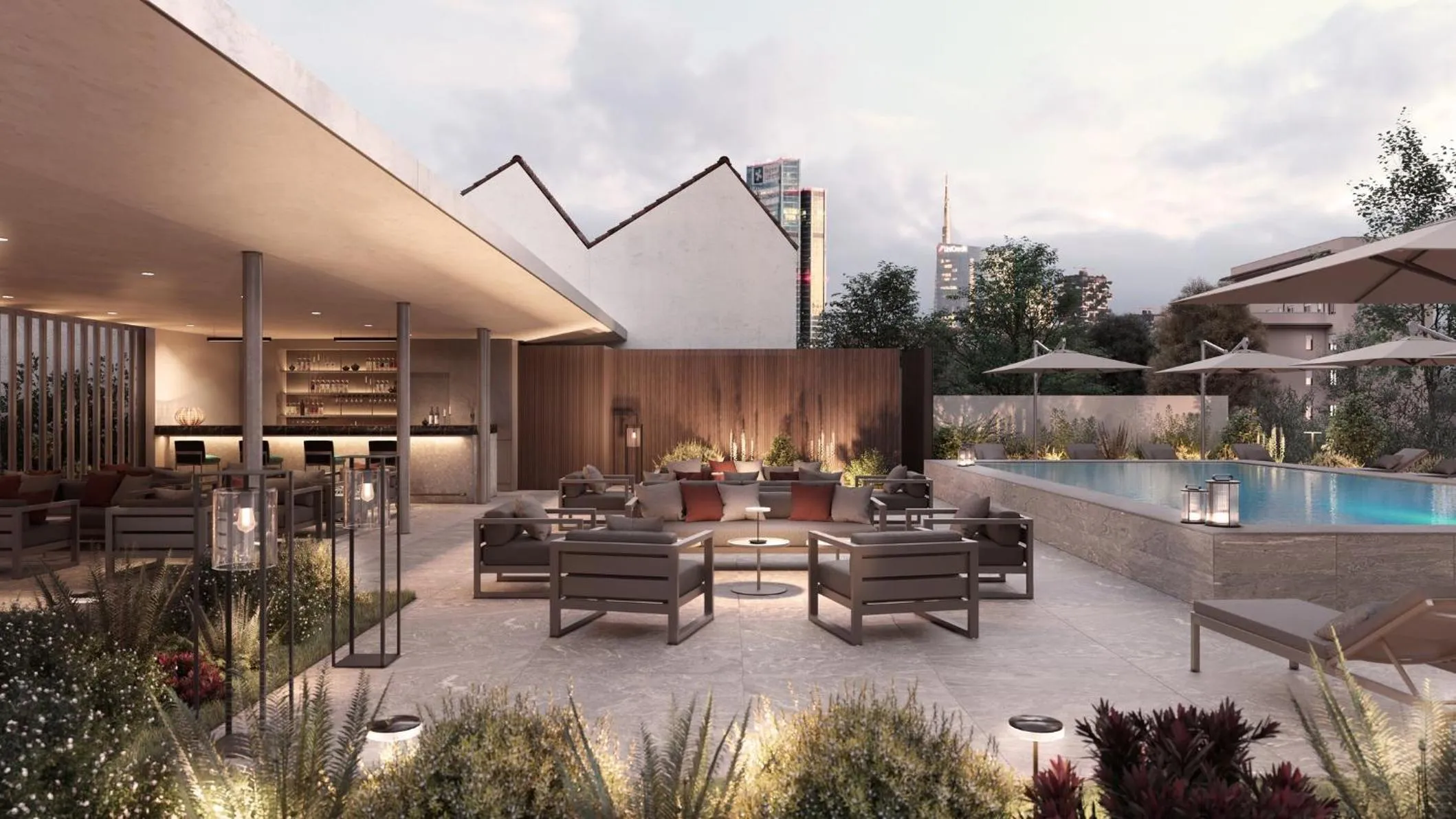 Swimming pool in Crowne Plaza Milan City by IHG