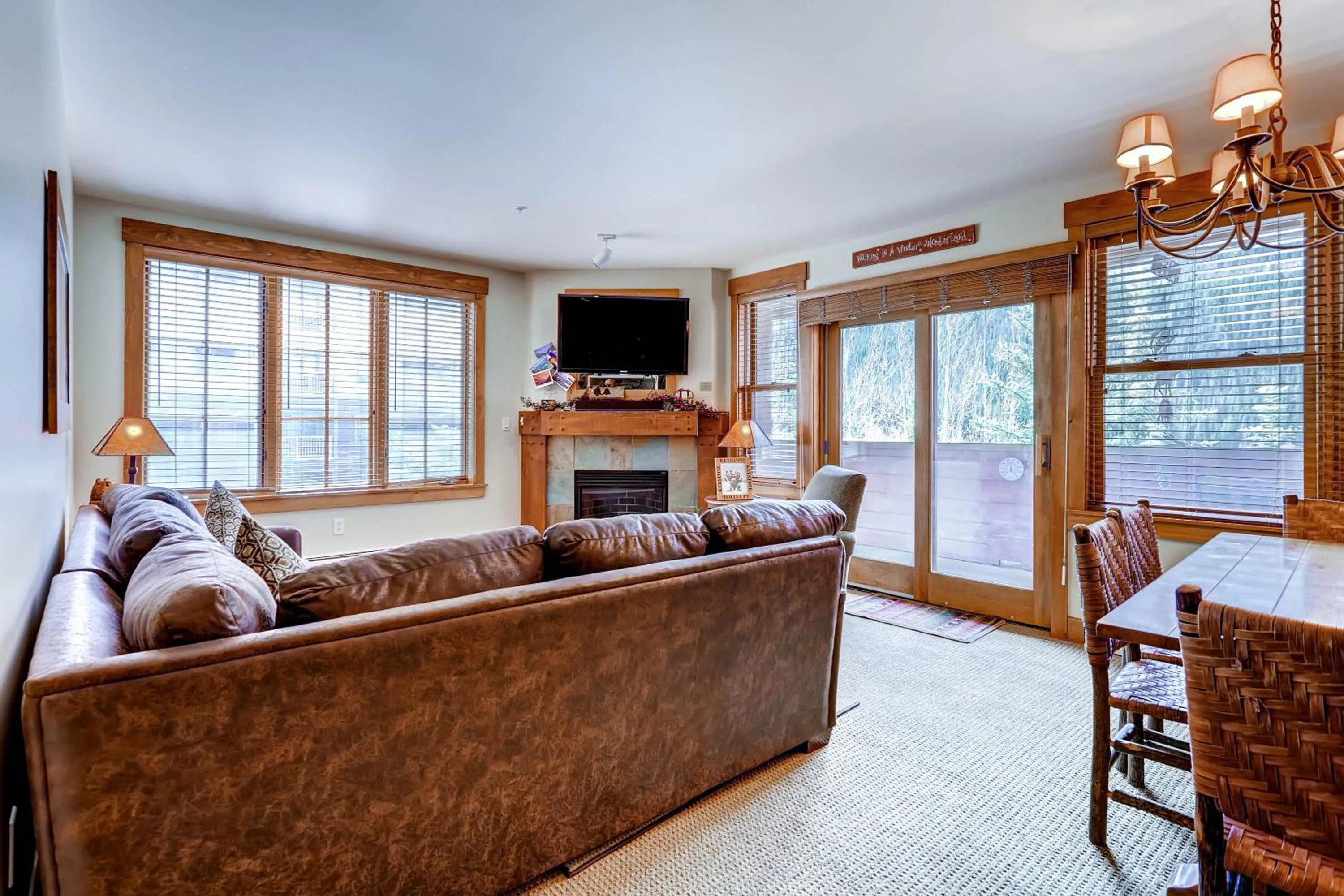 Living room in The Springs Condominiums by Keystone Resort