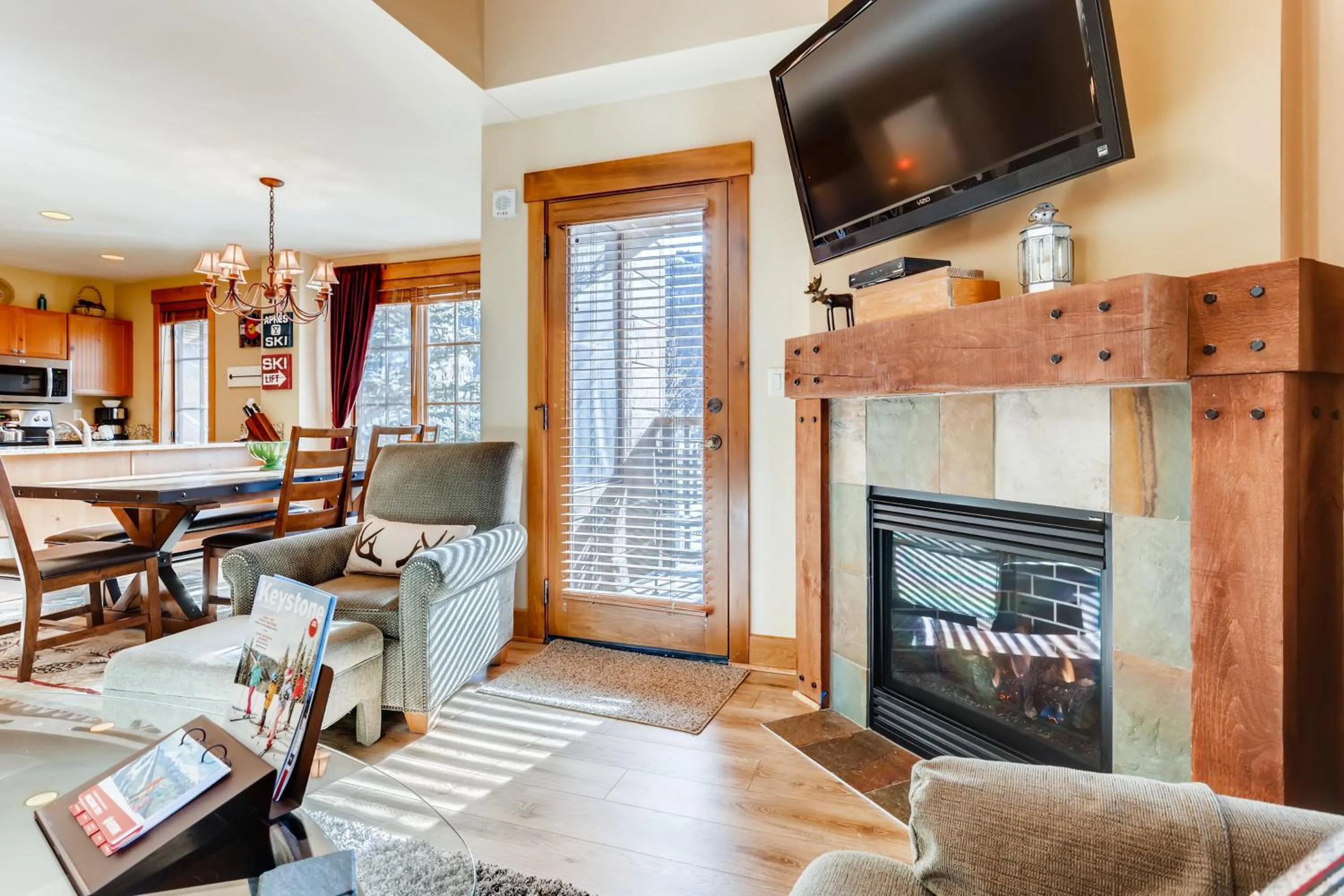 Living room in The Springs Condominiums by Keystone Resort