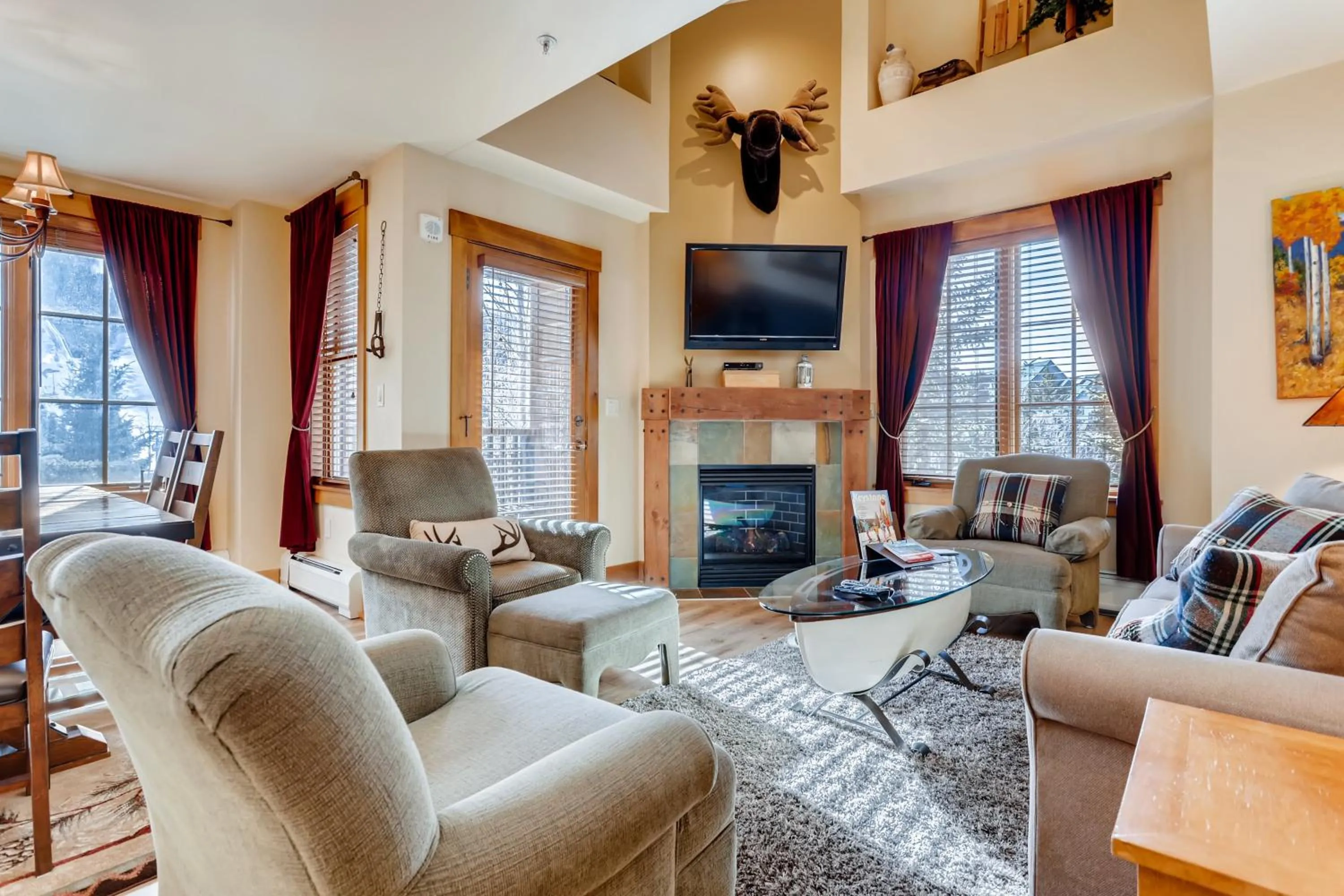 Living room in The Springs Condominiums by Keystone Resort
