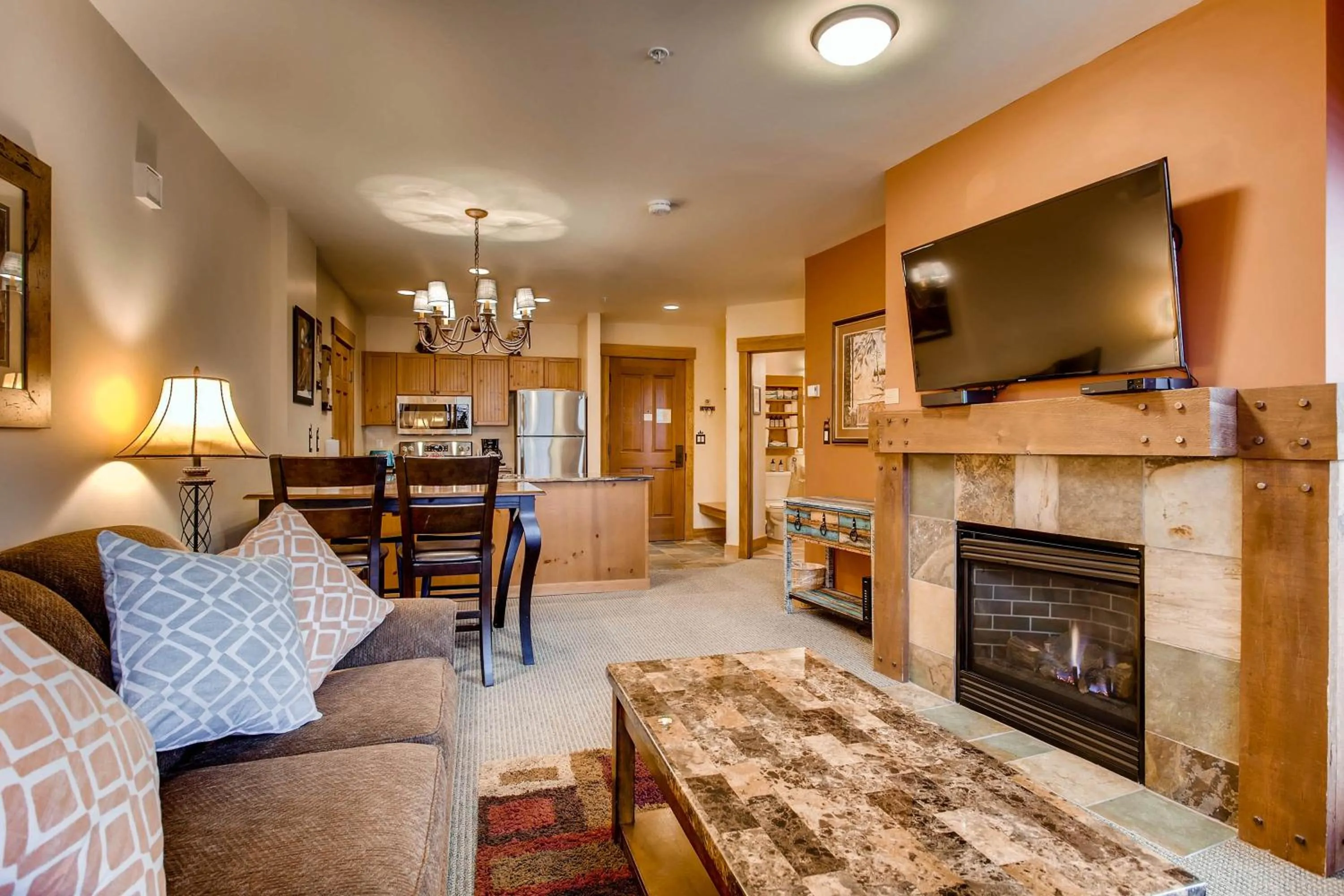 Living room in The Springs Condominiums by Keystone Resort