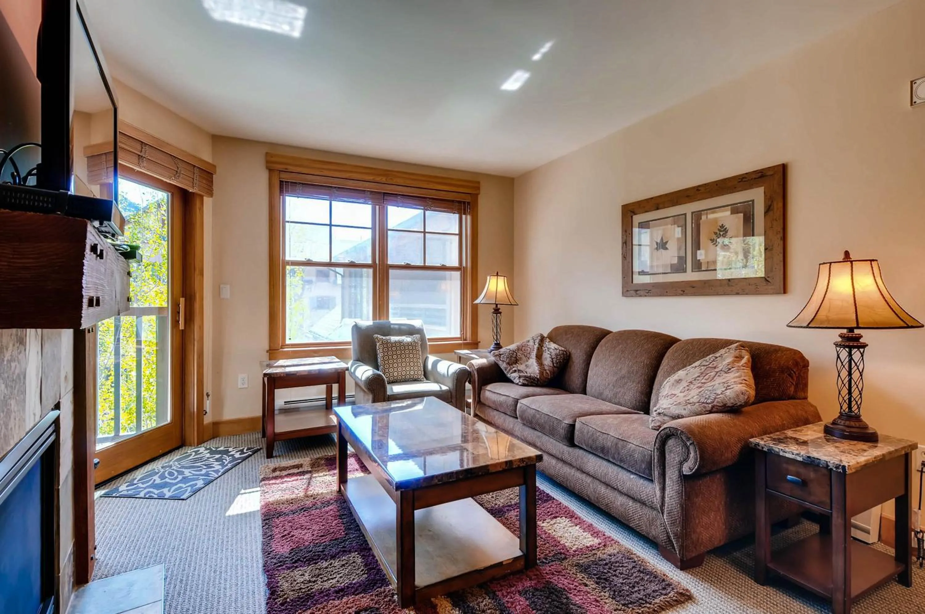 Living room in The Springs Condominiums by Keystone Resort