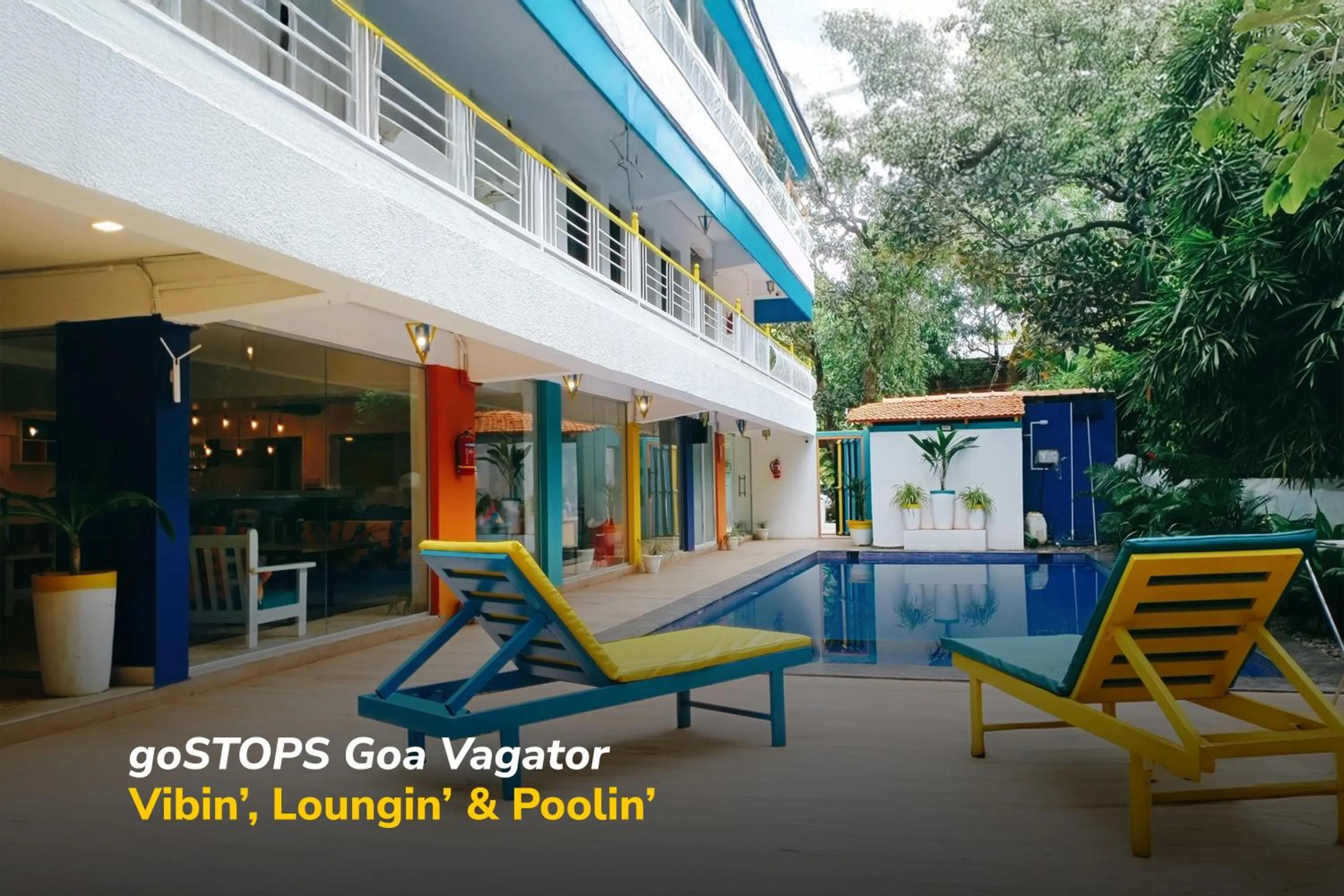 Swimming pool in goSTOPS PLUS Goa, Vagator