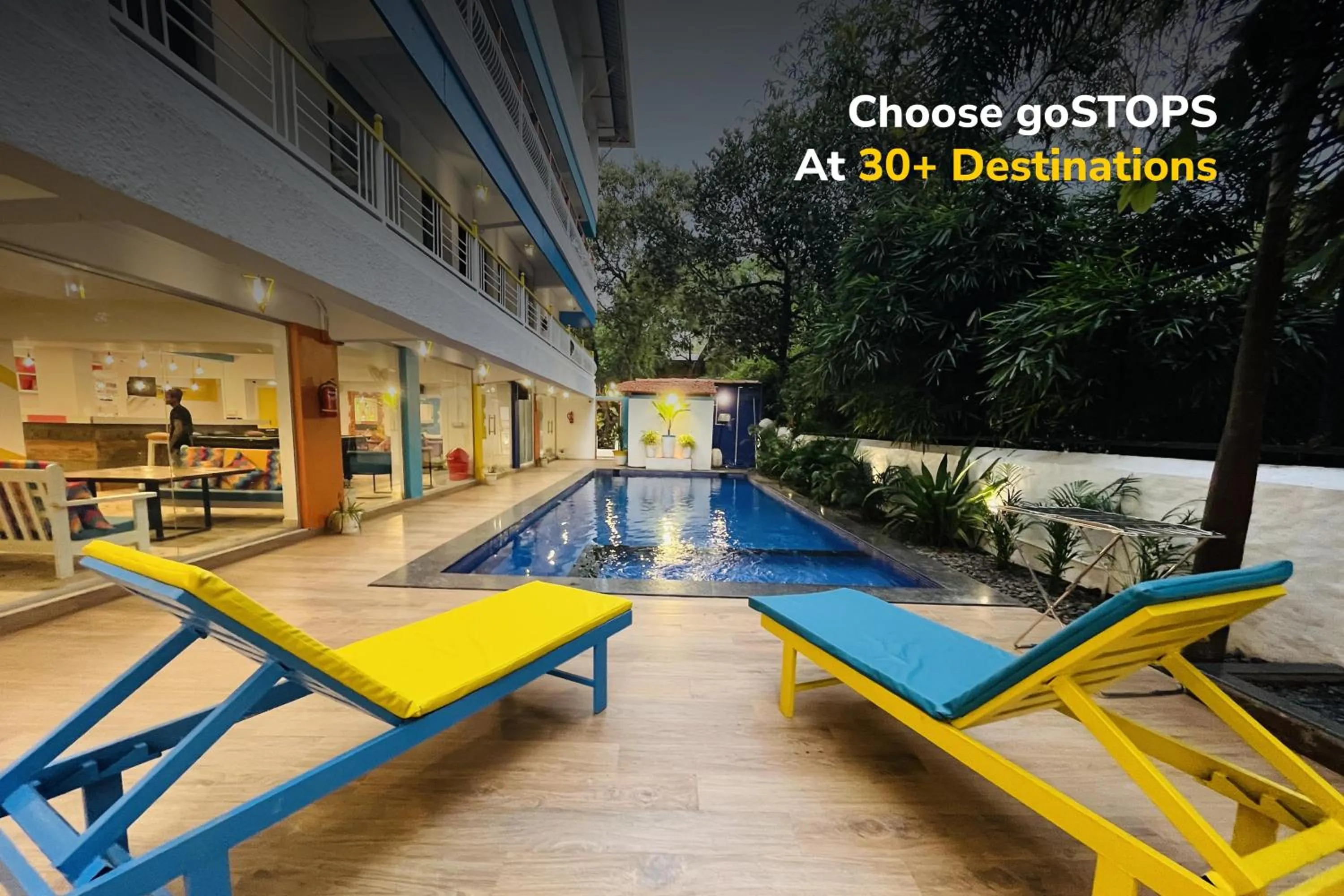 Swimming pool in goSTOPS PLUS Goa, Vagator