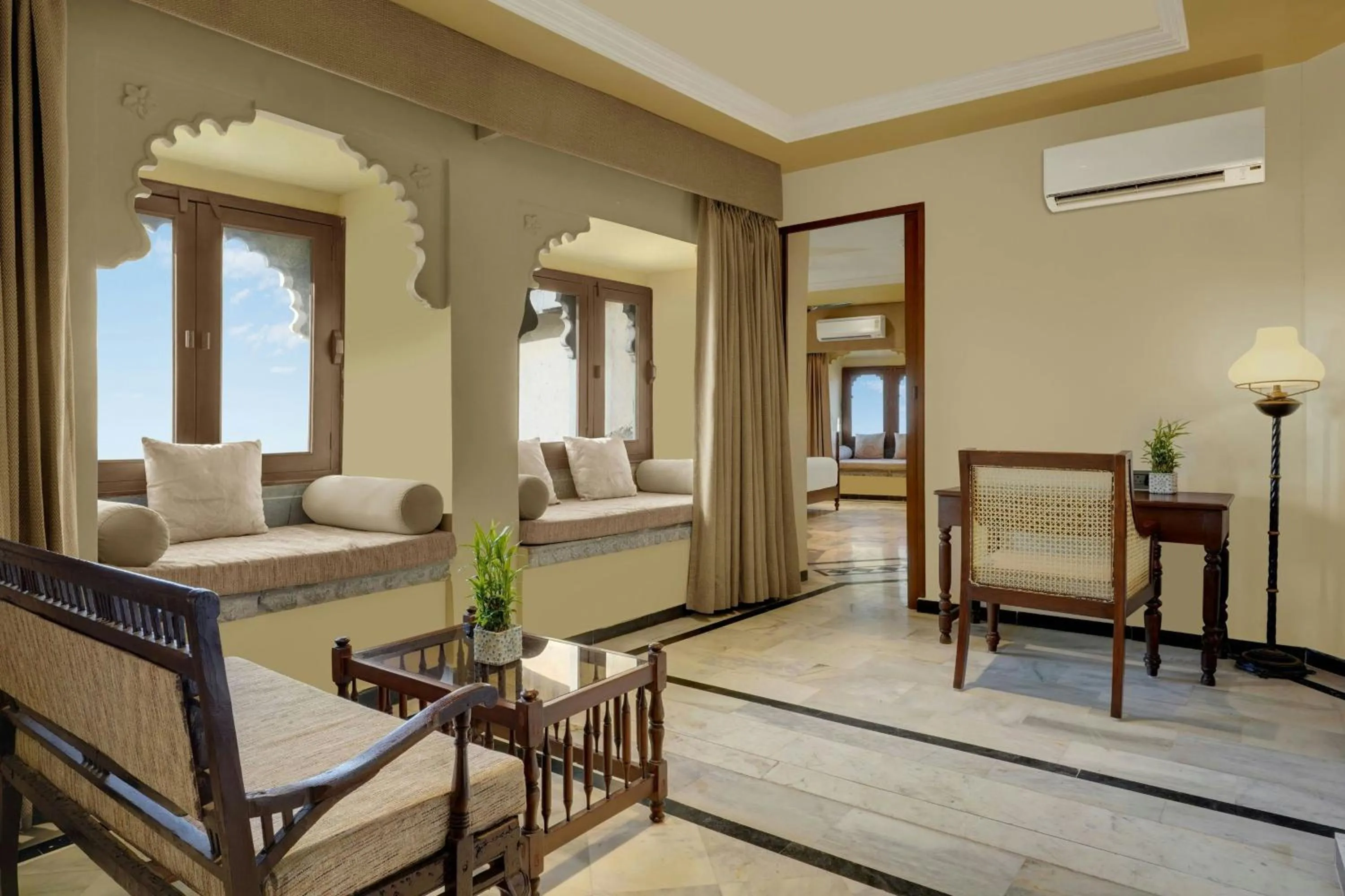 Living room, Bed in The Fern Bambora Fort Udaipur, Bambora, Series by Marriott